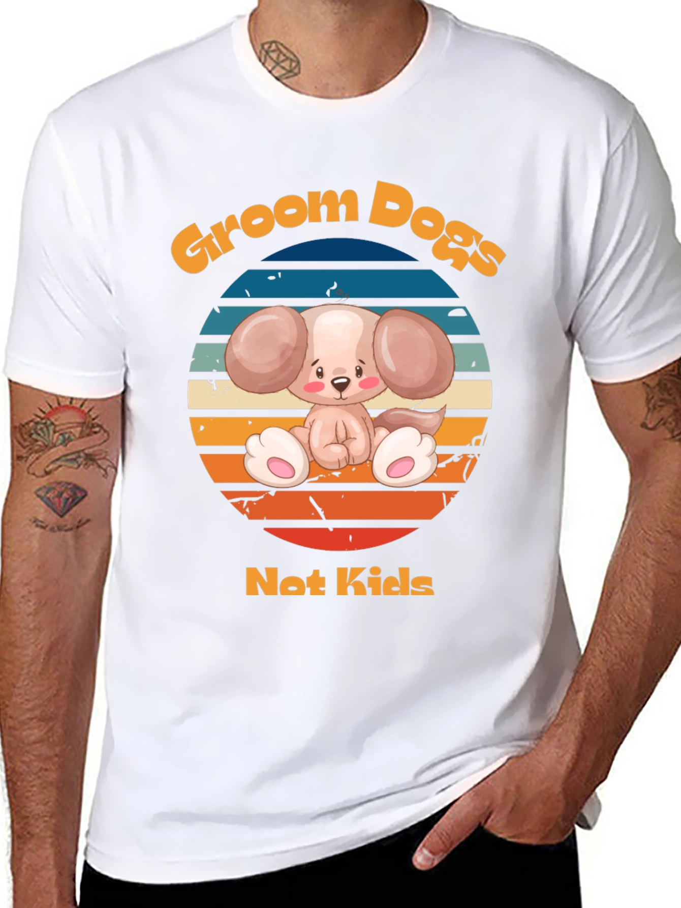 Groom Dogs Not Kids - Dog Lover T-Shirt