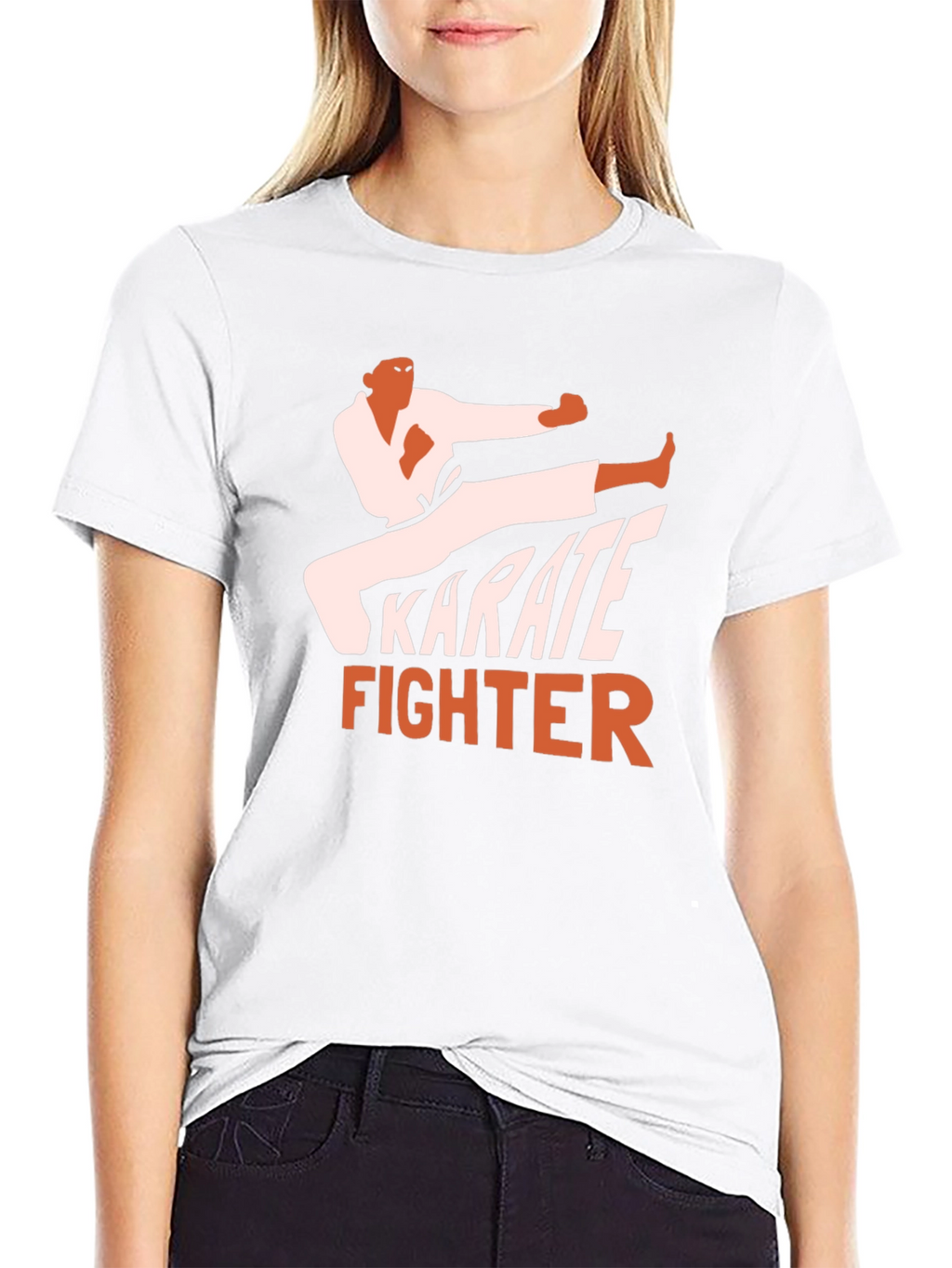 Karate Fighter Graphic Tee - Black Martial Arts T-Shirt