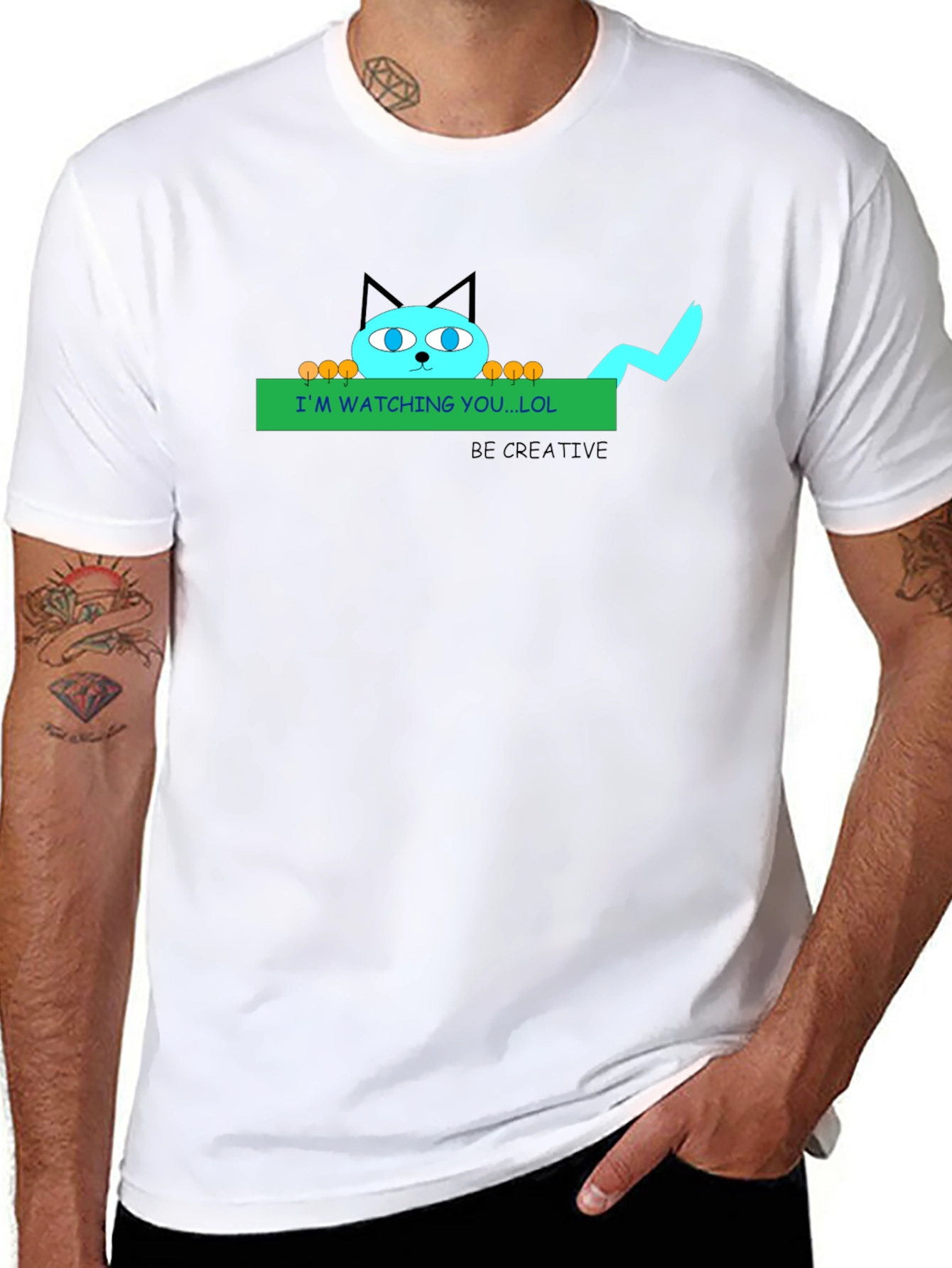 Im Watching You LOL Cat Graphic Tee