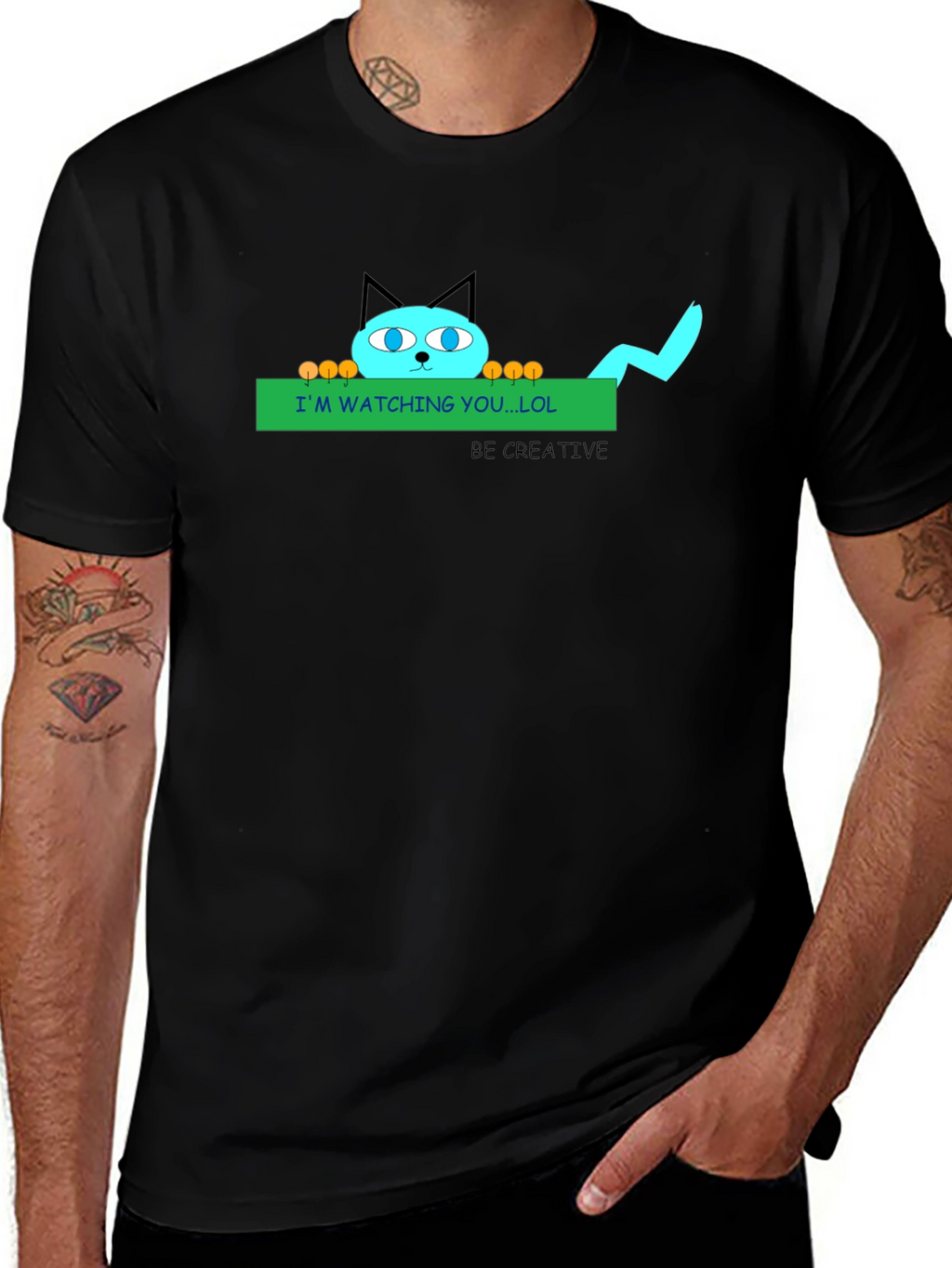 Im Watching You LOL Cat Graphic Tee