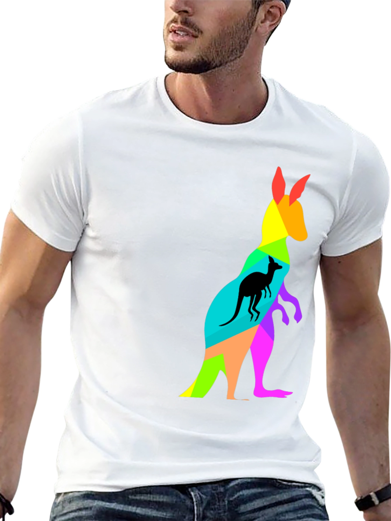 Rainbow Kangaroo Graphic Tee