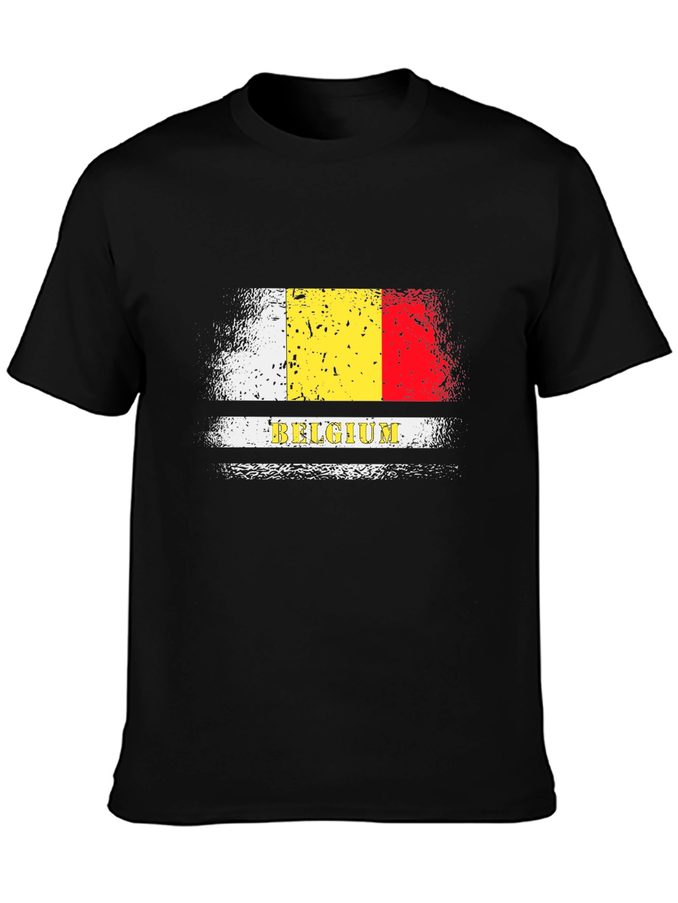 Belgium Flag T-Shirt - Black