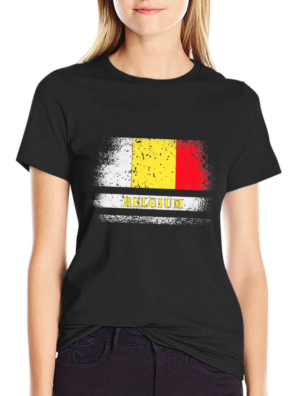 Belgium Flag T-Shirt - Black
