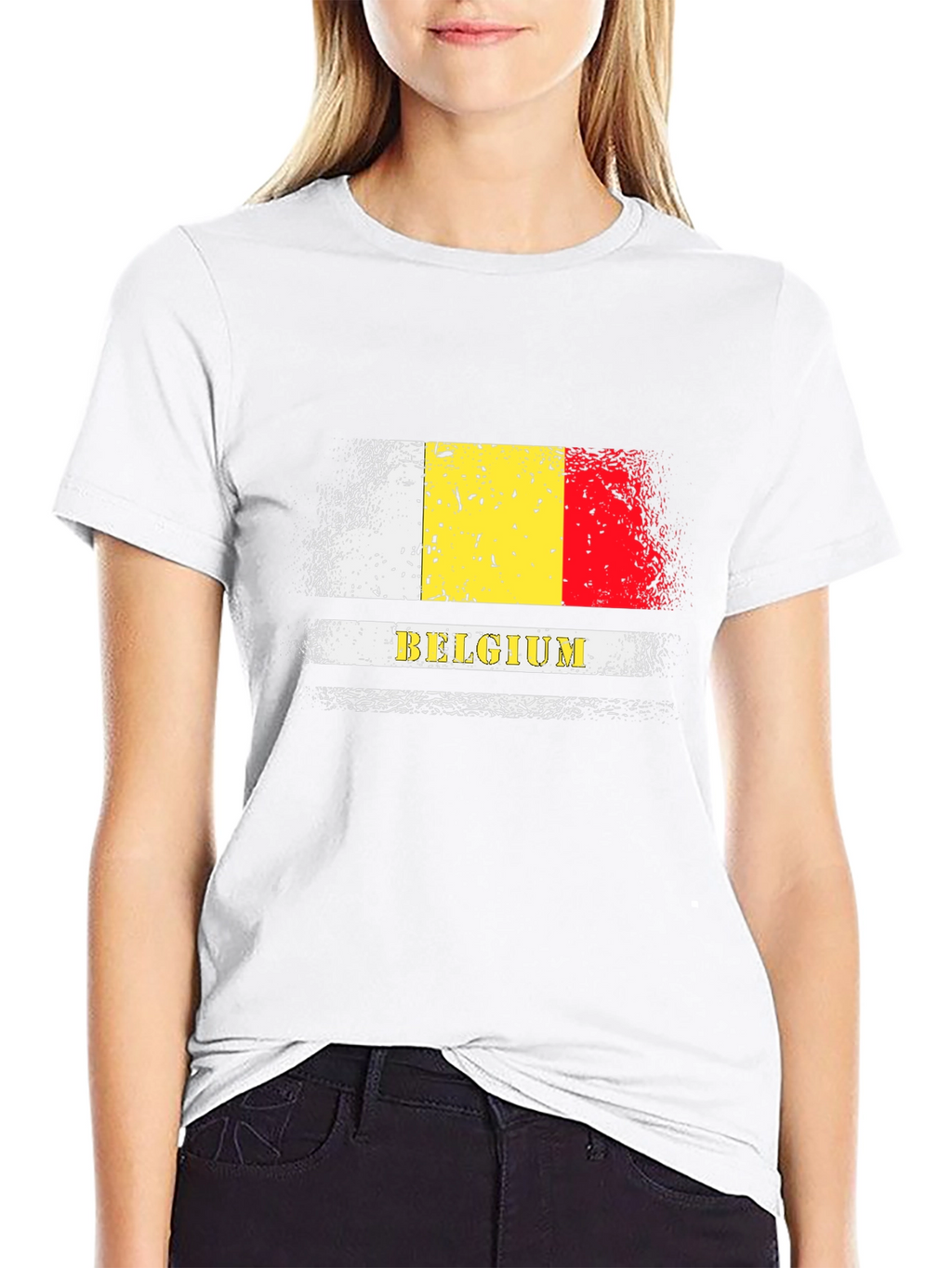 Belgium Flag T-Shirt - Black