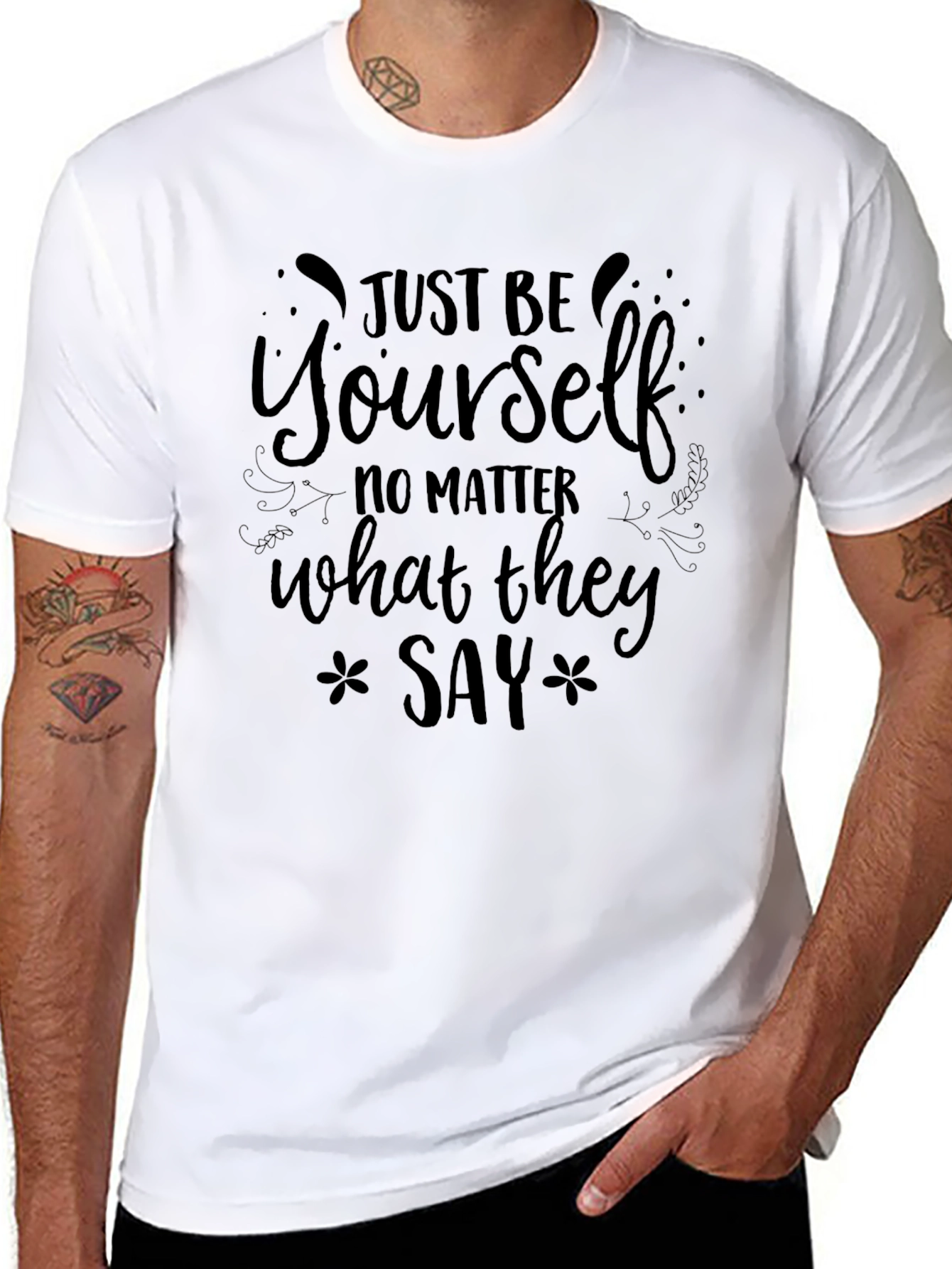 Just Be Yourself Graphic Tee - Motivational Shirt