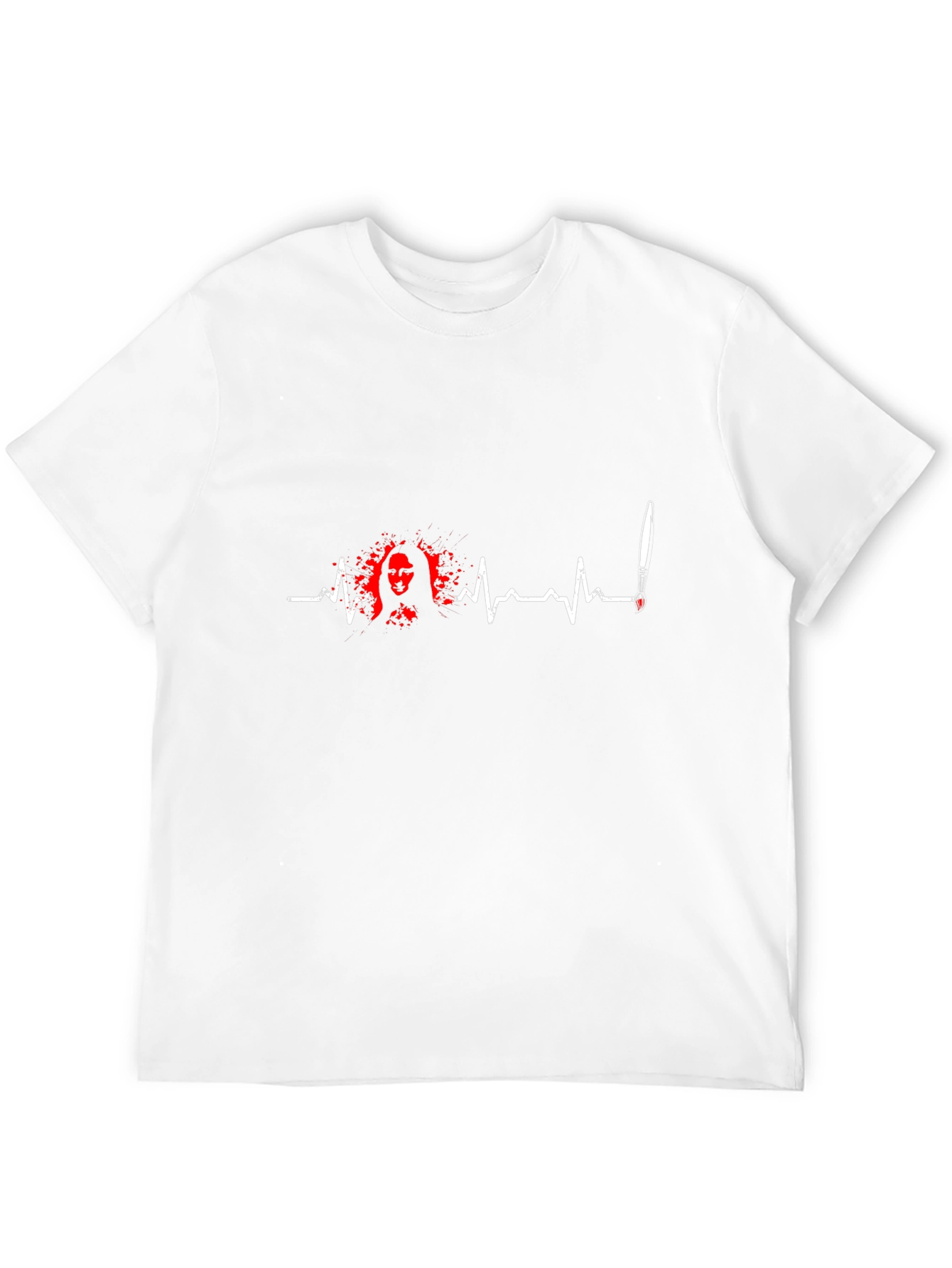 Mona Lisa Heartbeat T-Shirt - Artsy Graphic Tee