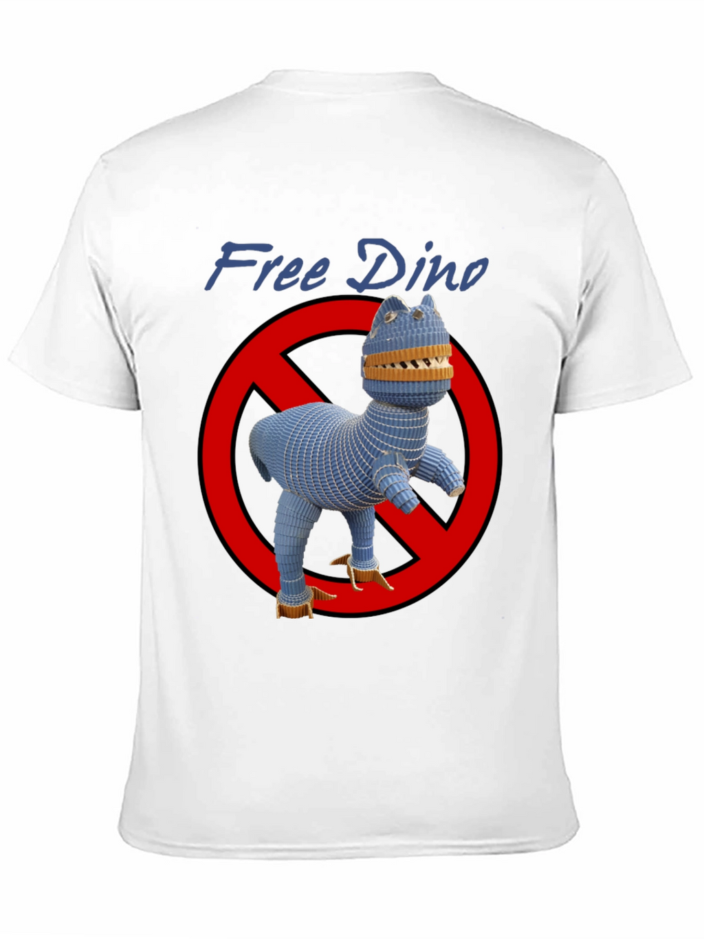 Free Dino Graphic T-Shirt - Novelty Design