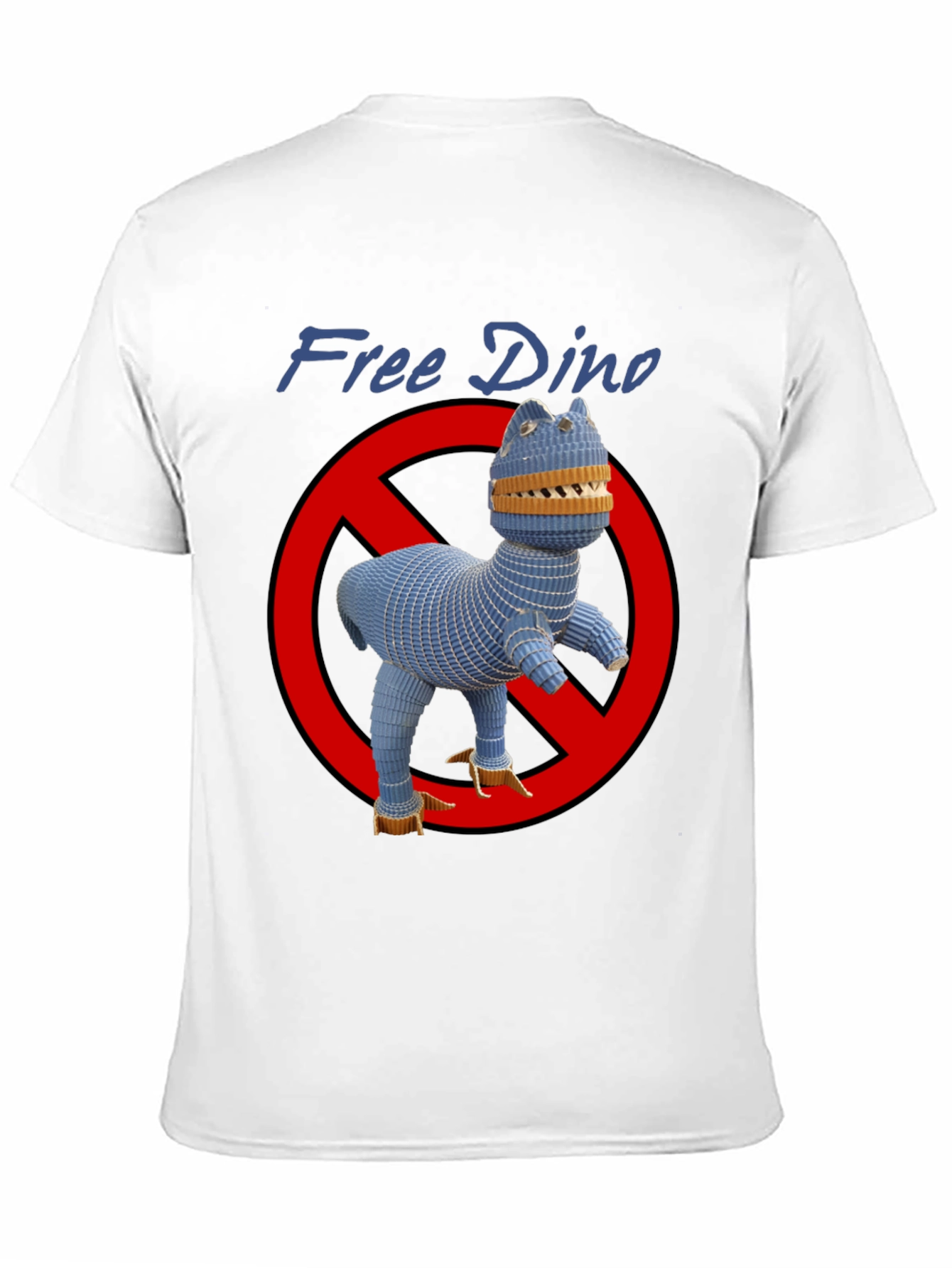 Free Dino Graphic T-Shirt - Novelty Design