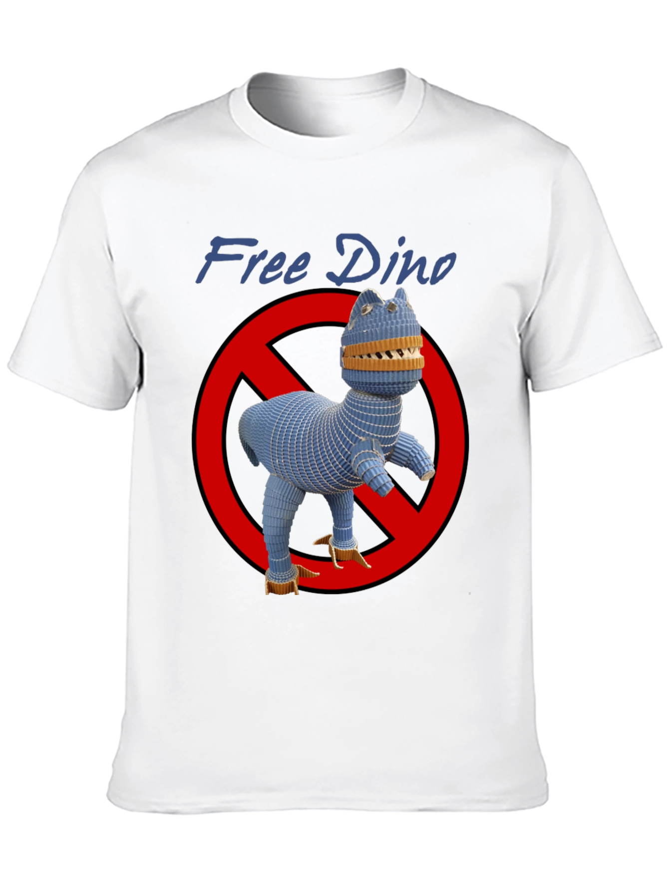 Free Dino Graphic T-Shirt - Novelty Design