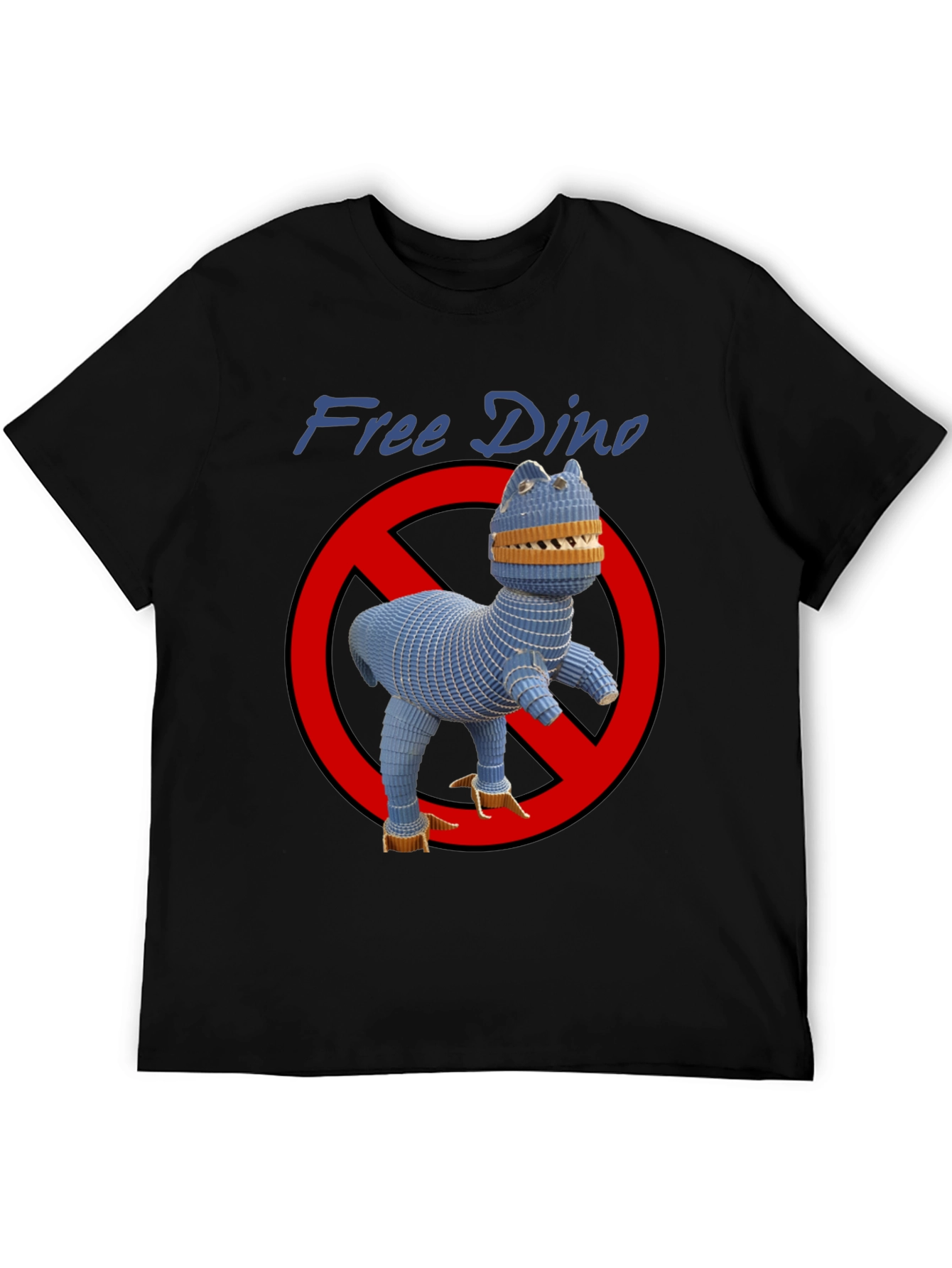 Free Dino Graphic T-Shirt - Novelty Design