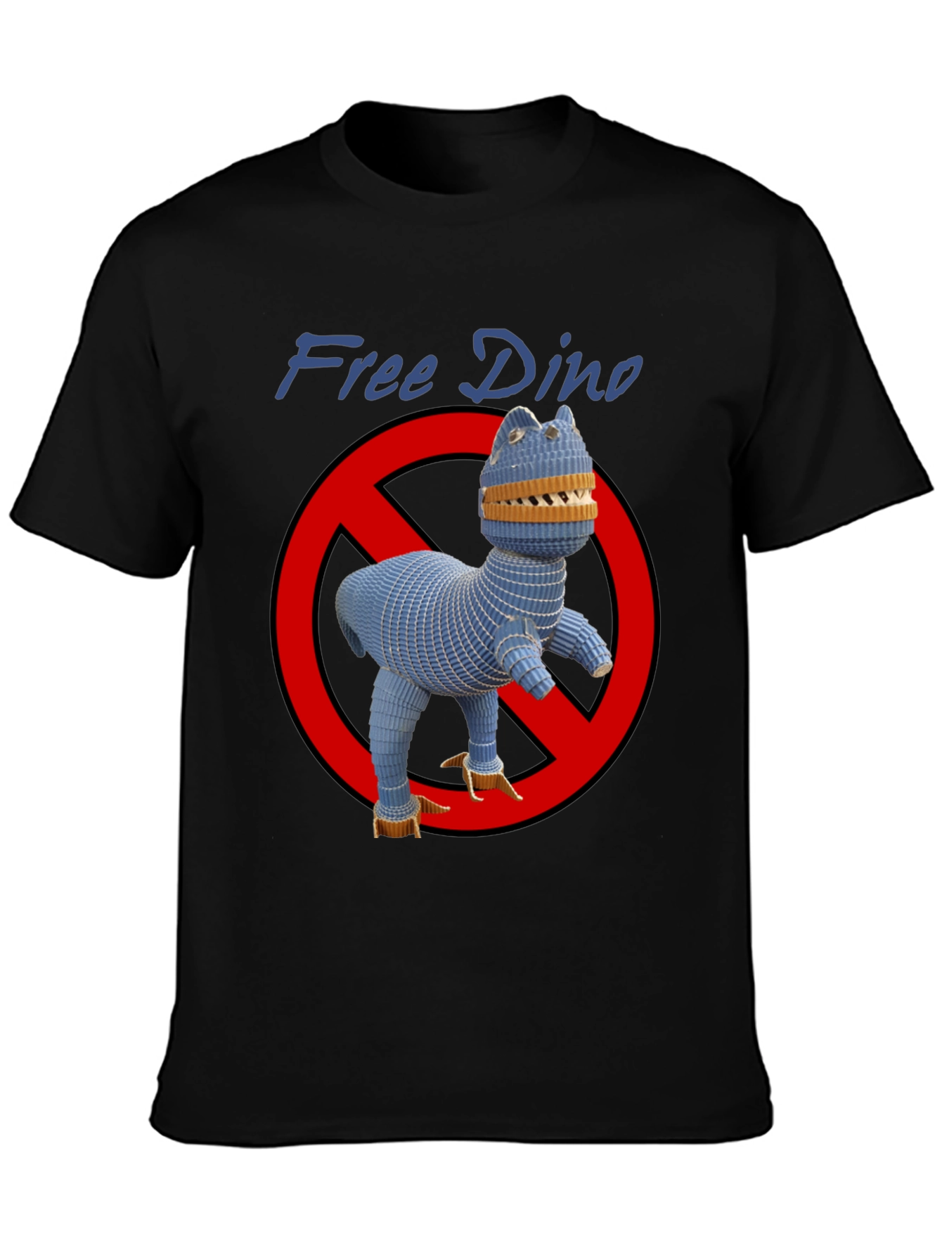 Free Dino Graphic T-Shirt - Novelty Design