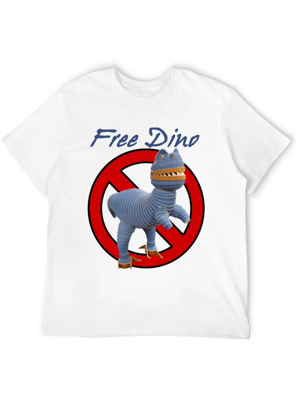Free Dino Graphic T-Shirt - Novelty Design