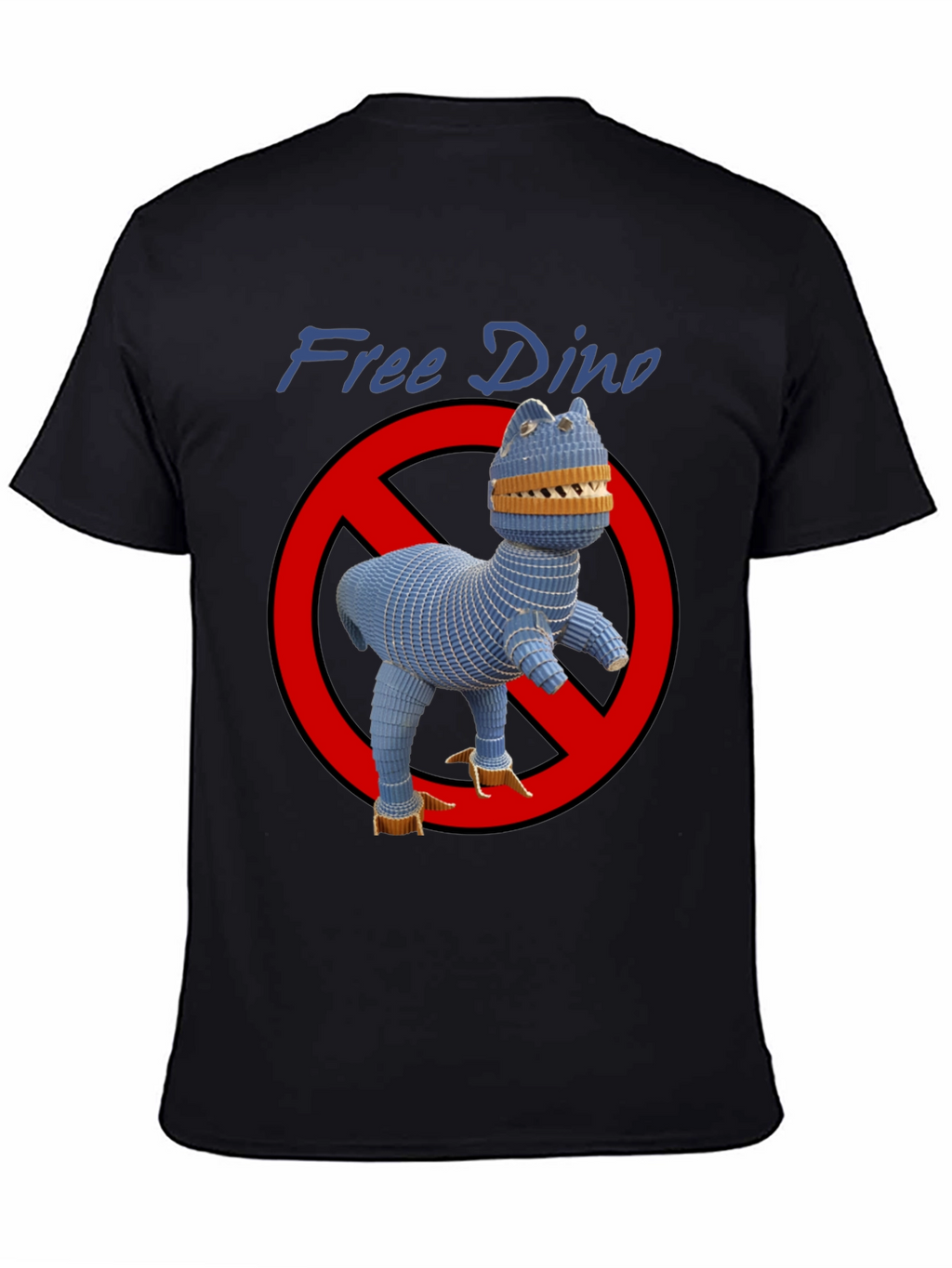 Free Dino Graphic T-Shirt - Novelty Design