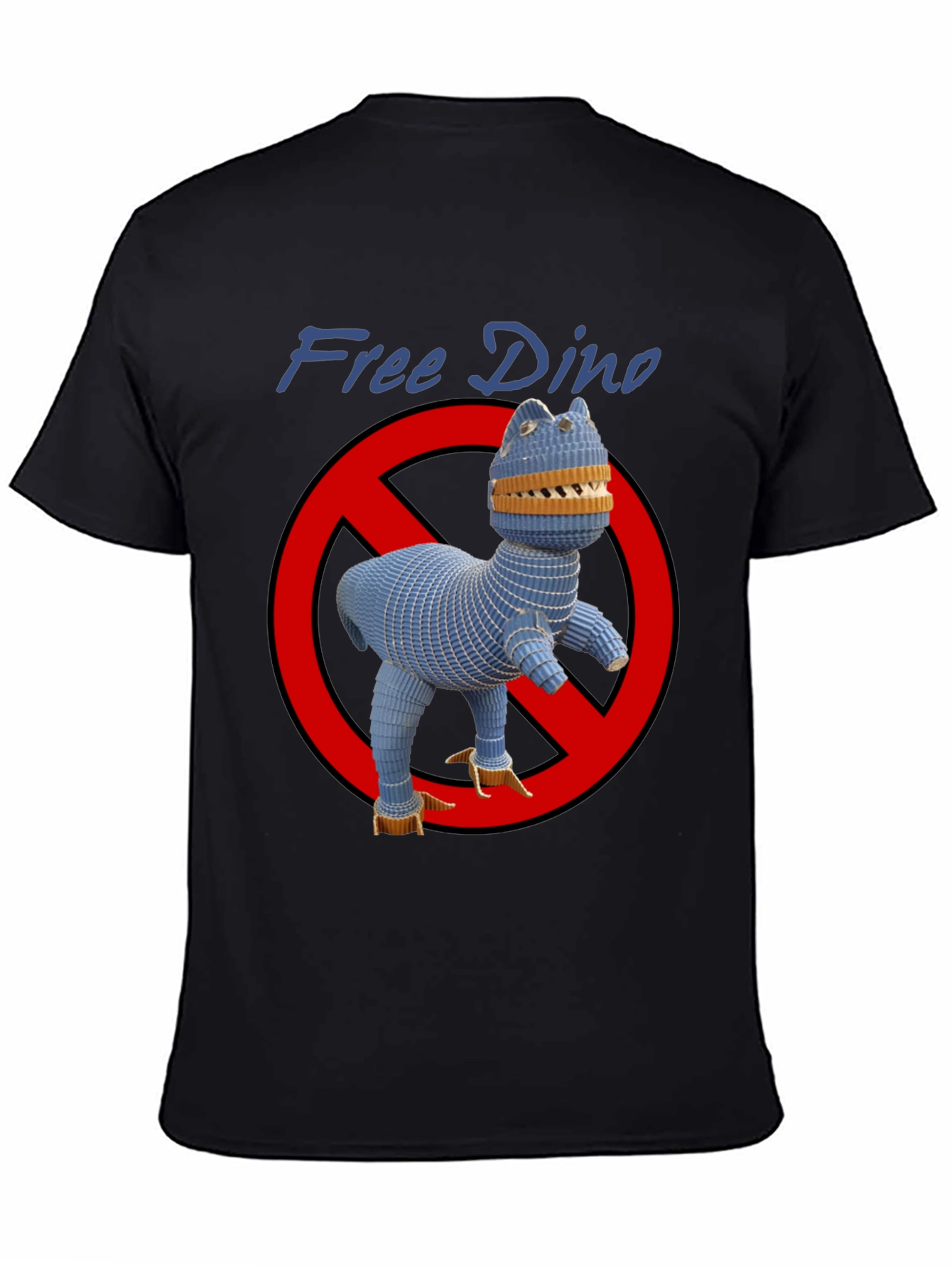 Free Dino Graphic T-Shirt - Novelty Design