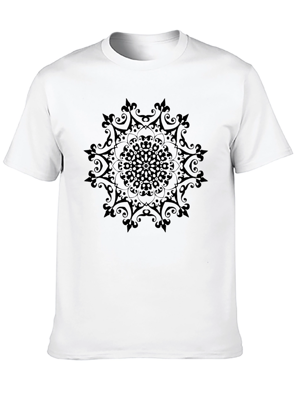 Black Mandala Graphic Tee - Stylish Unisex Casual Wear