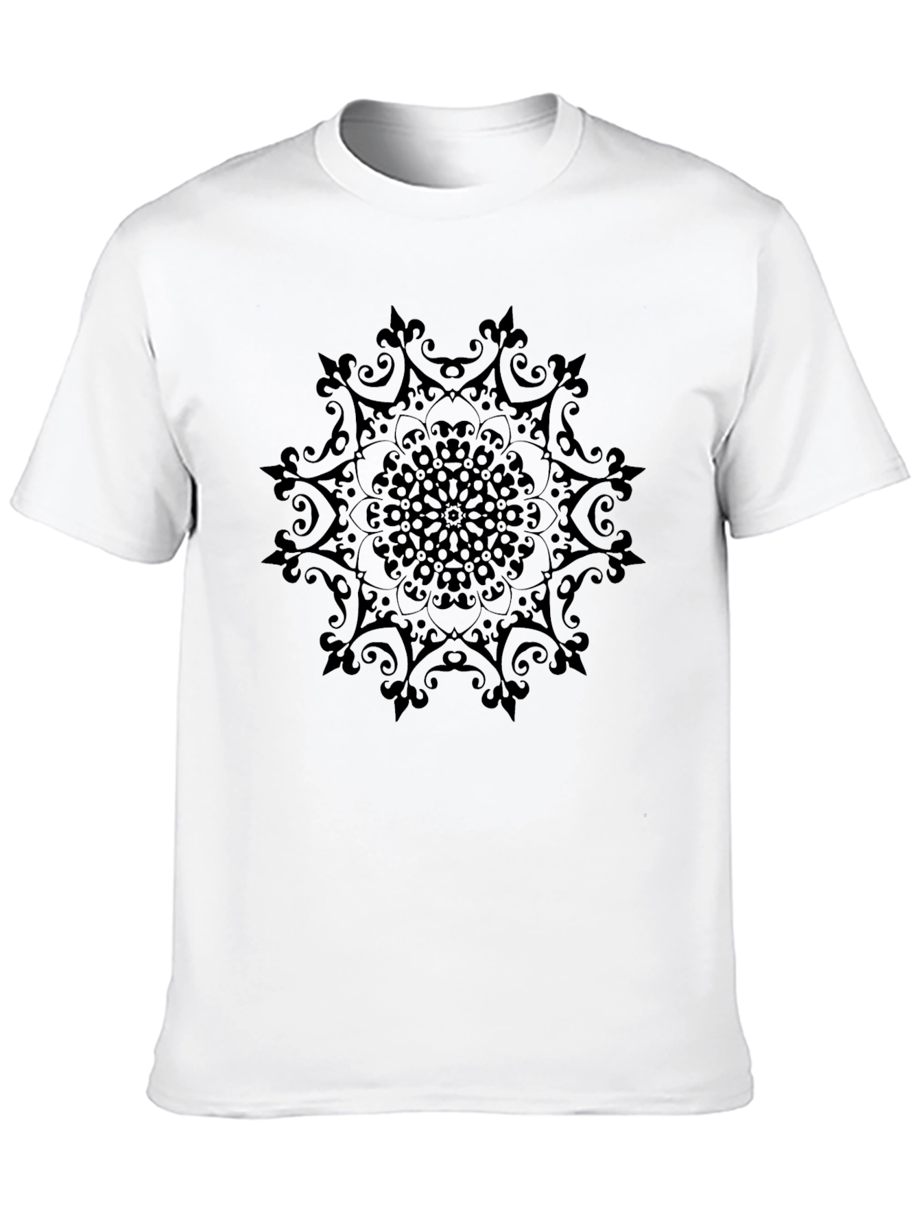 Black Mandala Graphic Tee - Stylish Unisex Casual Wear