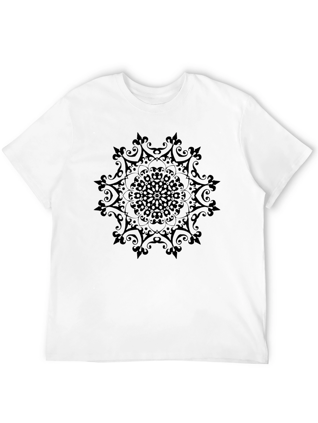 Black Mandala Graphic Tee - Stylish Unisex Casual Wear