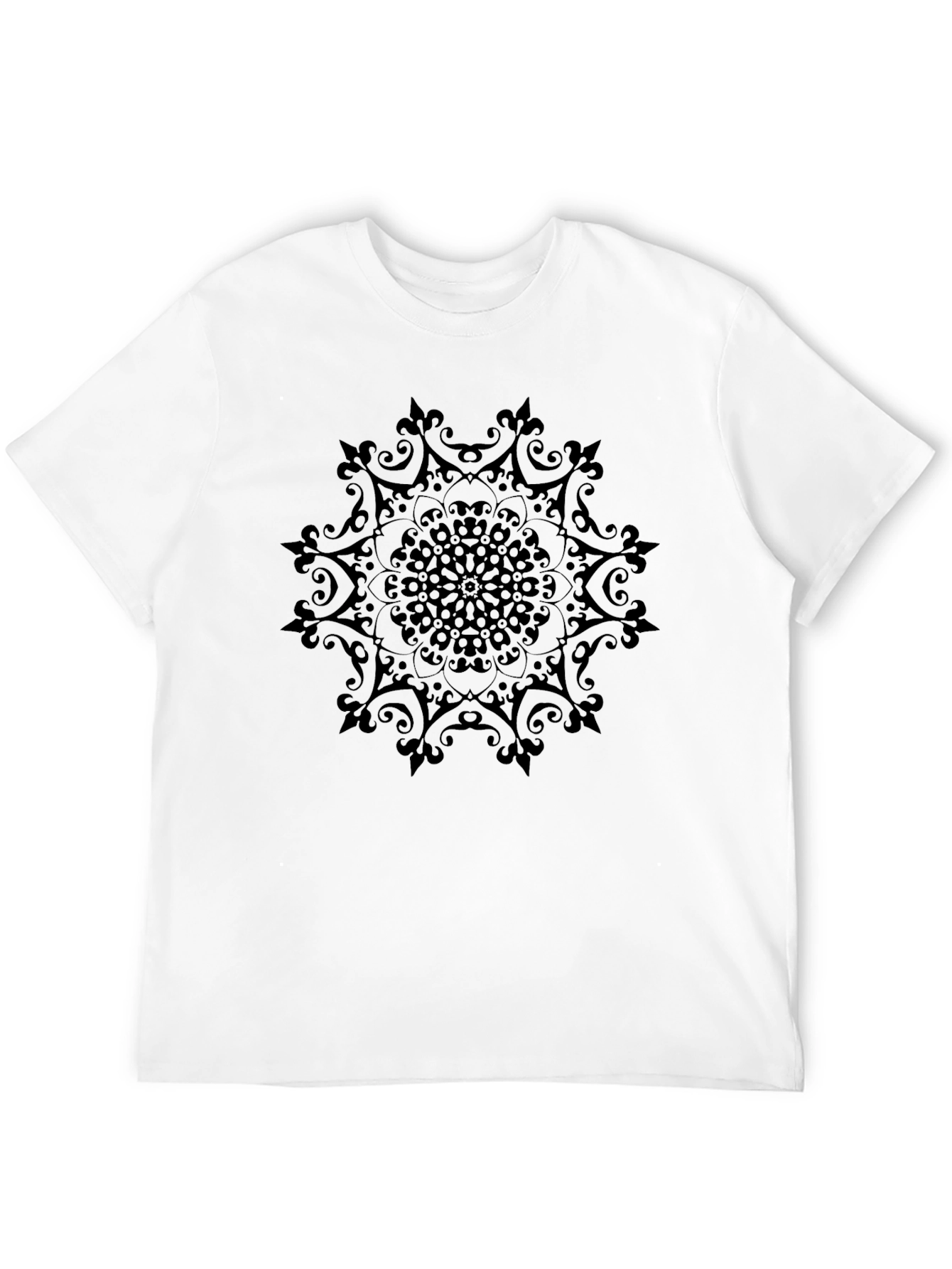 Black Mandala Graphic Tee - Stylish Unisex Casual Wear