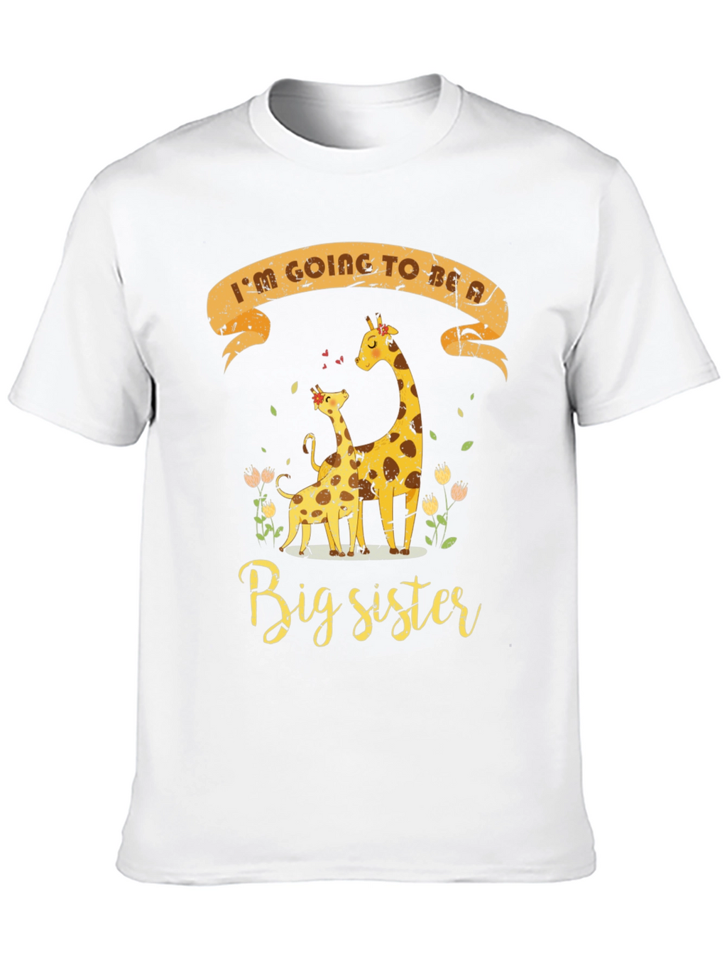 Big Sister Giraffe T-Shirt - Pregnancy Announcement