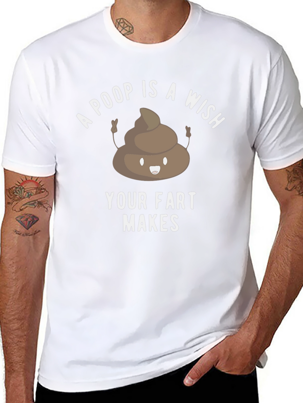 Poop is a Wish Funny Graphic T-Shirt