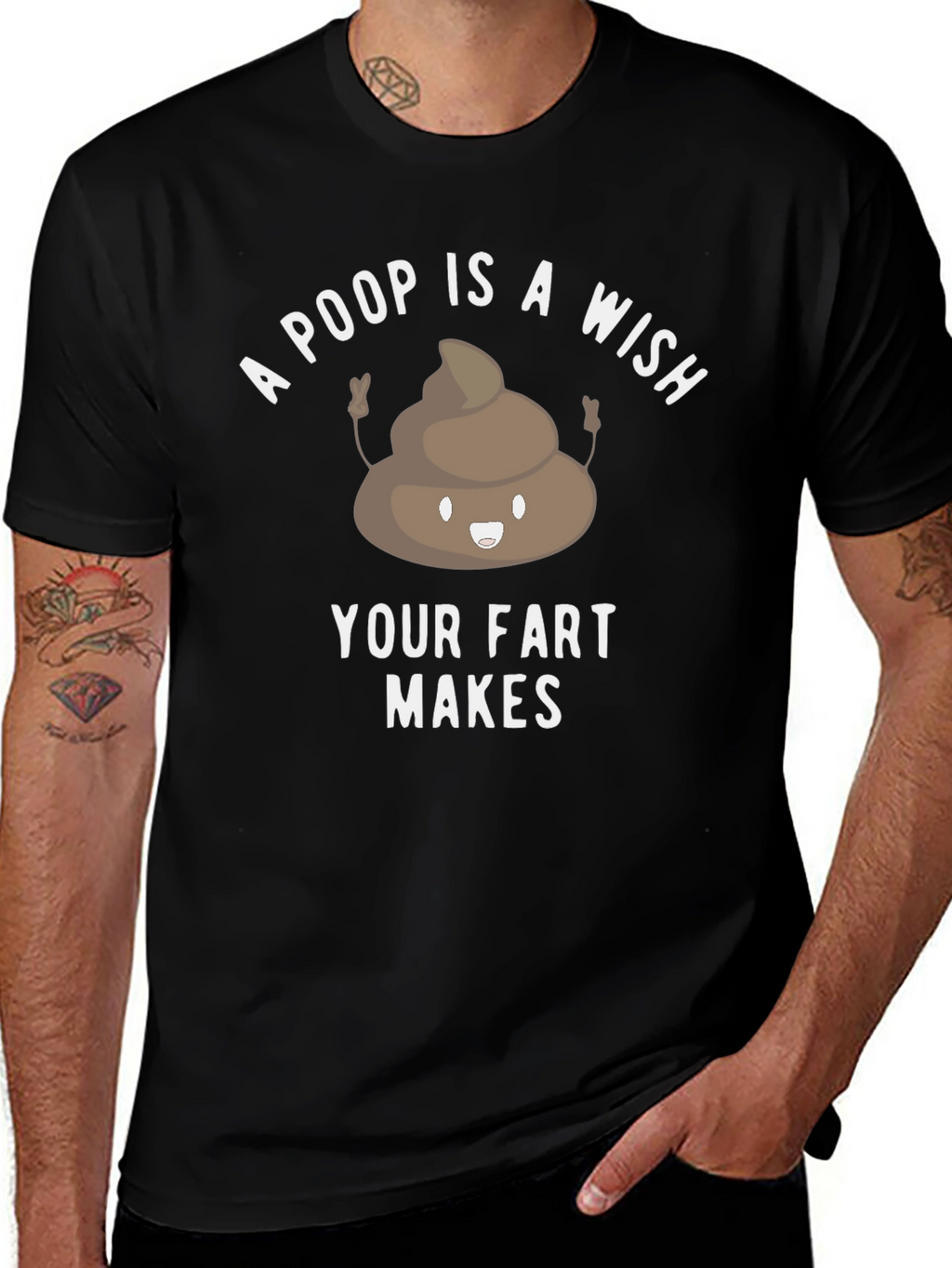 Poop is a Wish Funny Graphic T-Shirt