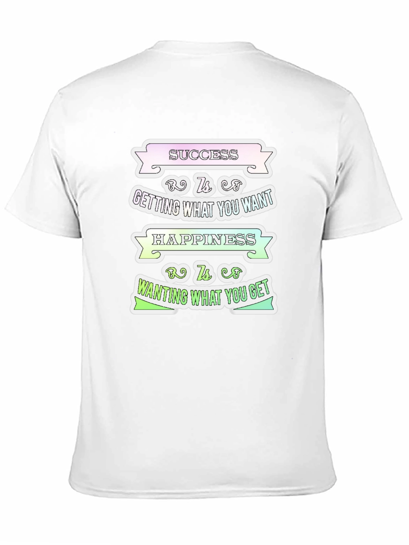 Success Happiness Mens T-Shirt - Inspirational Graphic Tee