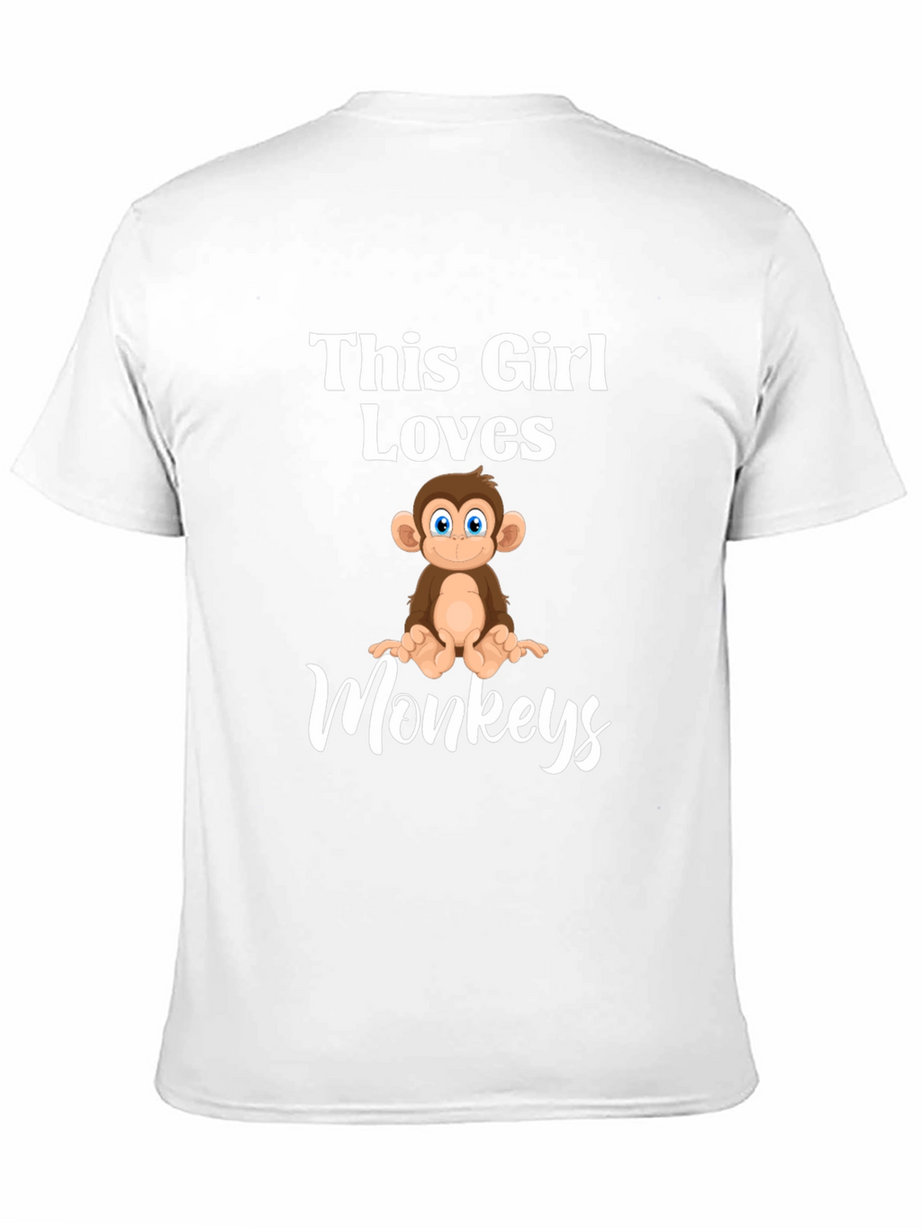 This Girl Loves Monkeys T-Shirt Funny Monkey Lover Tee