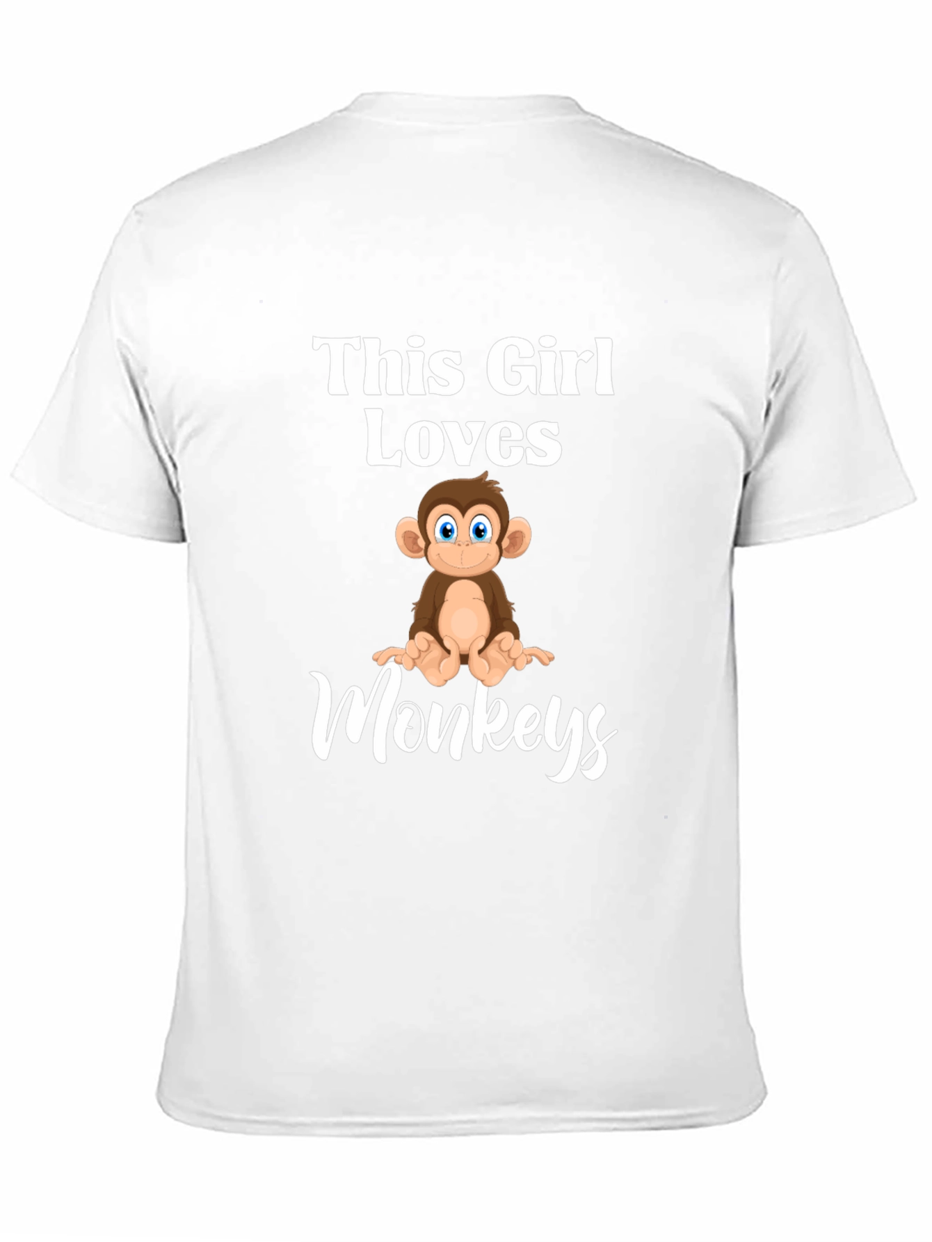 This Girl Loves Monkeys T-Shirt Funny Monkey Lover Tee