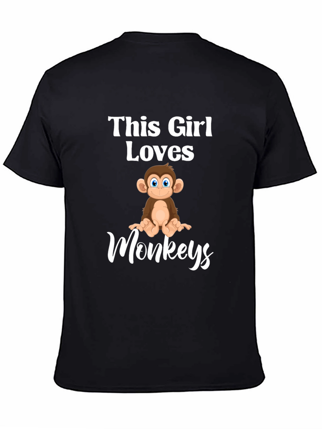This Girl Loves Monkeys T-Shirt Funny Monkey Lover Tee