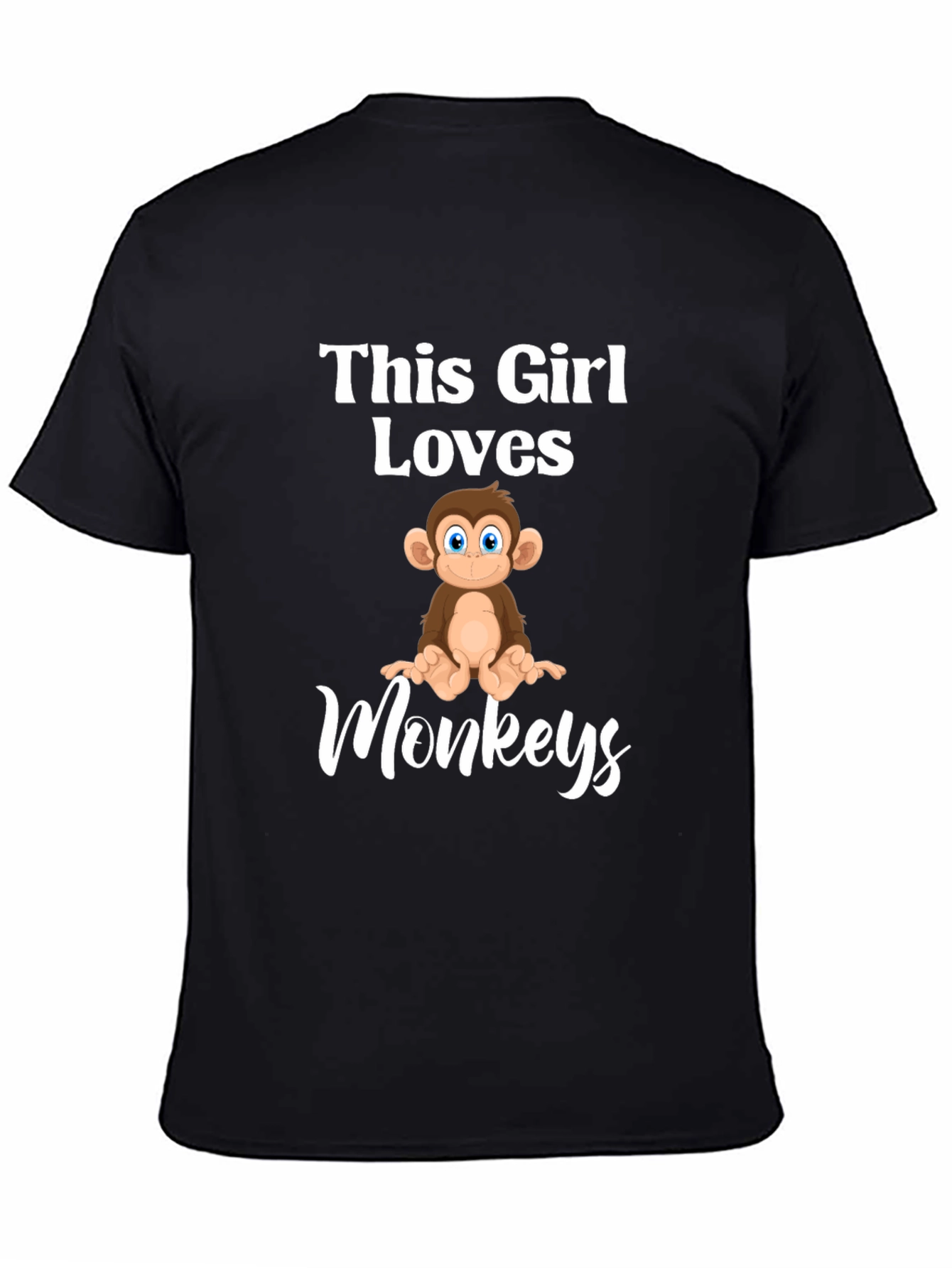 This Girl Loves Monkeys T-Shirt Funny Monkey Lover Tee