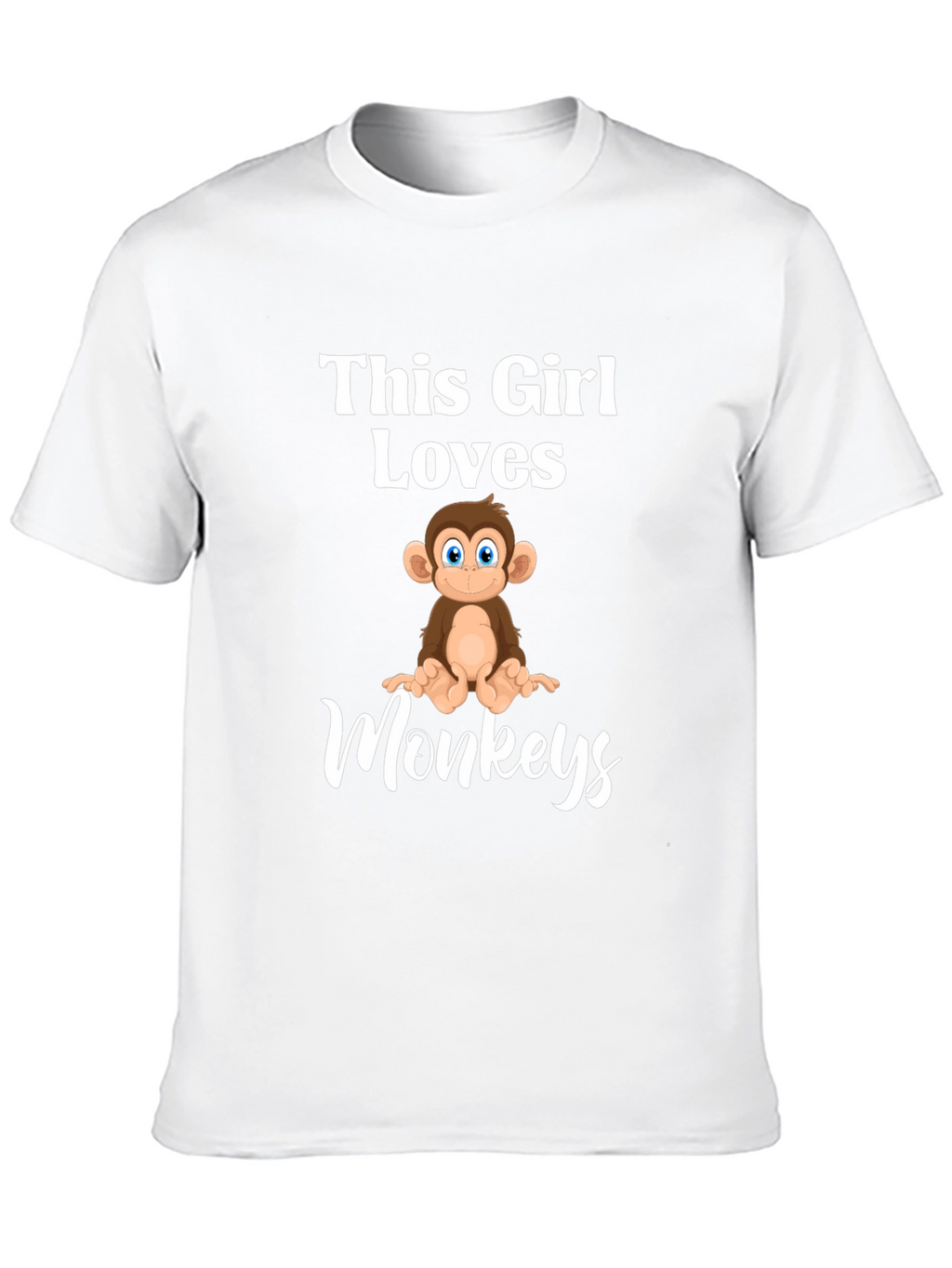 This Girl Loves Monkeys T-Shirt Funny Monkey Lover Tee