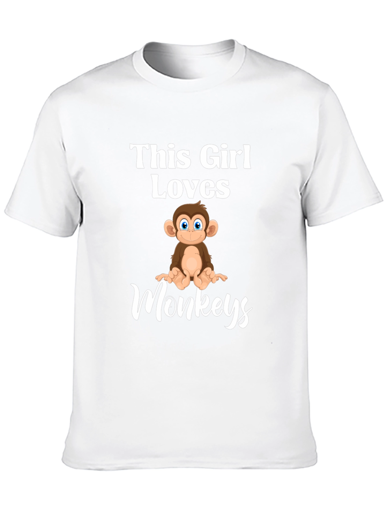 This Girl Loves Monkeys T-Shirt Funny Monkey Lover Tee