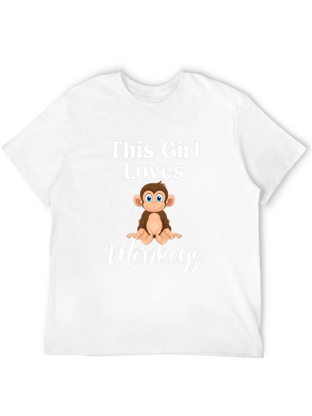 This Girl Loves Monkeys T-Shirt Funny Monkey Lover Tee