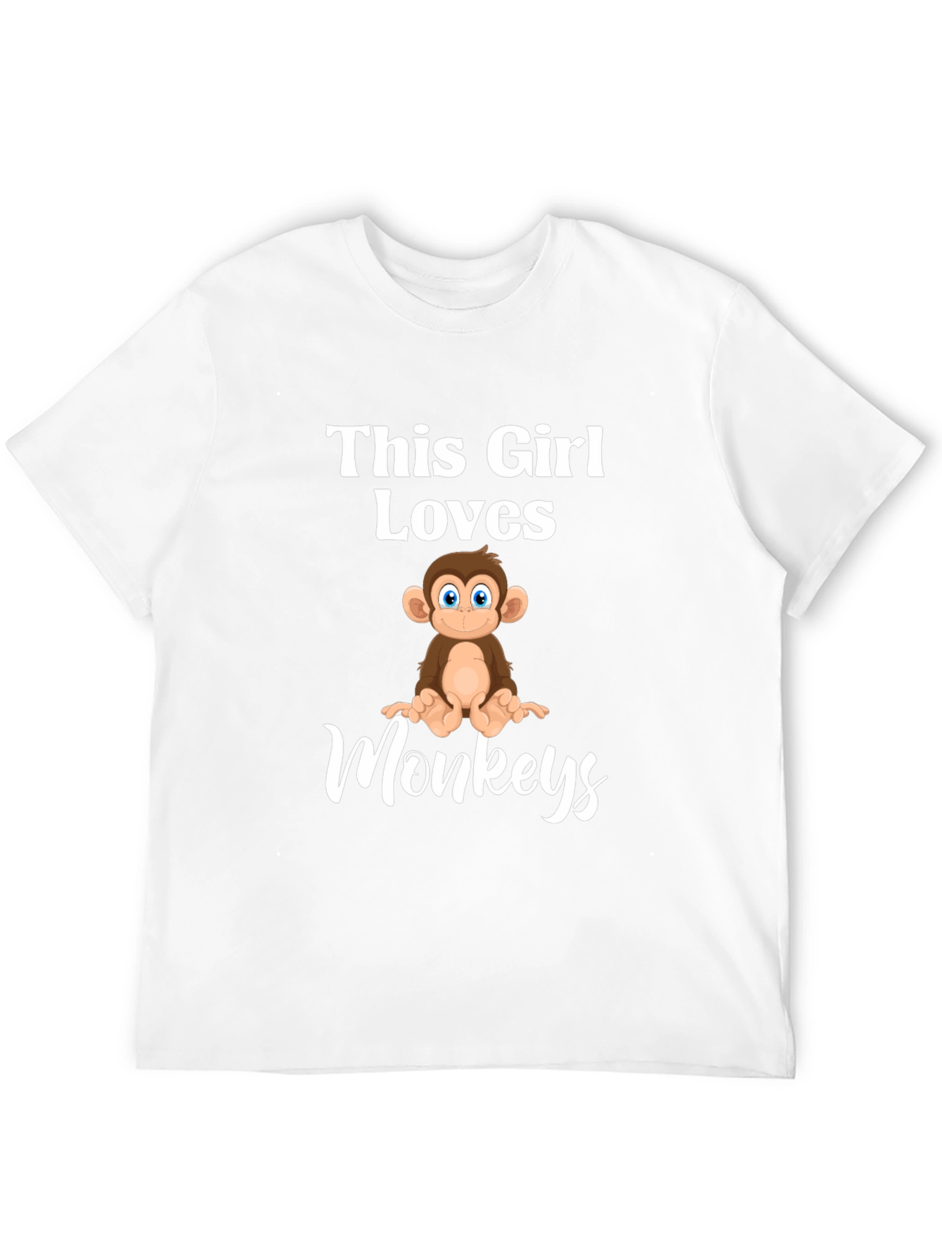 This Girl Loves Monkeys T-Shirt Funny Monkey Lover Tee