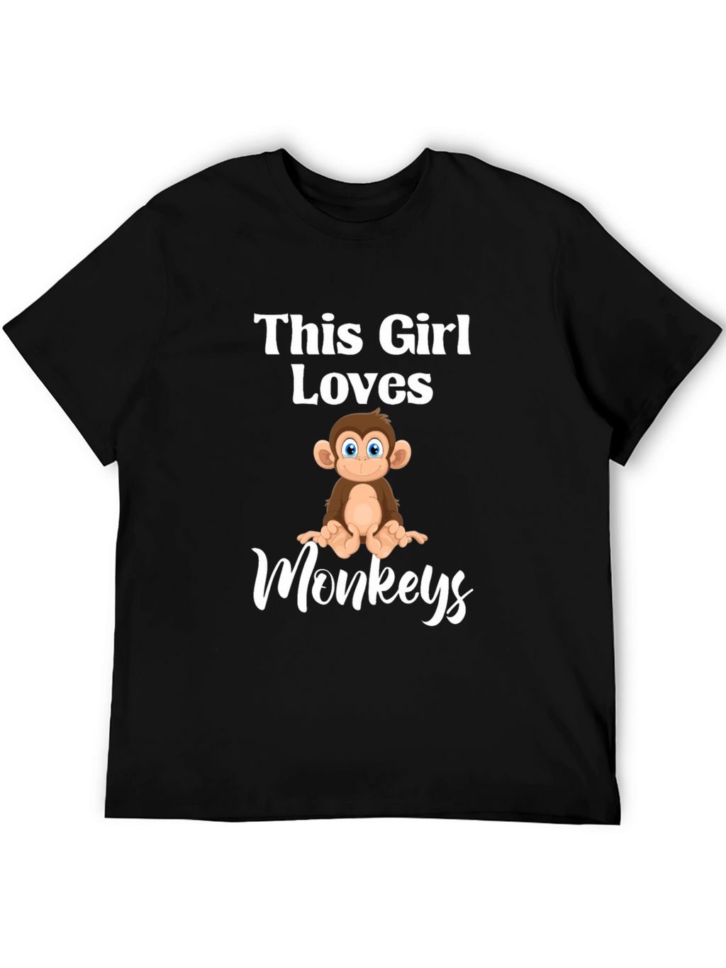 This Girl Loves Monkeys T-Shirt Funny Monkey Lover Tee