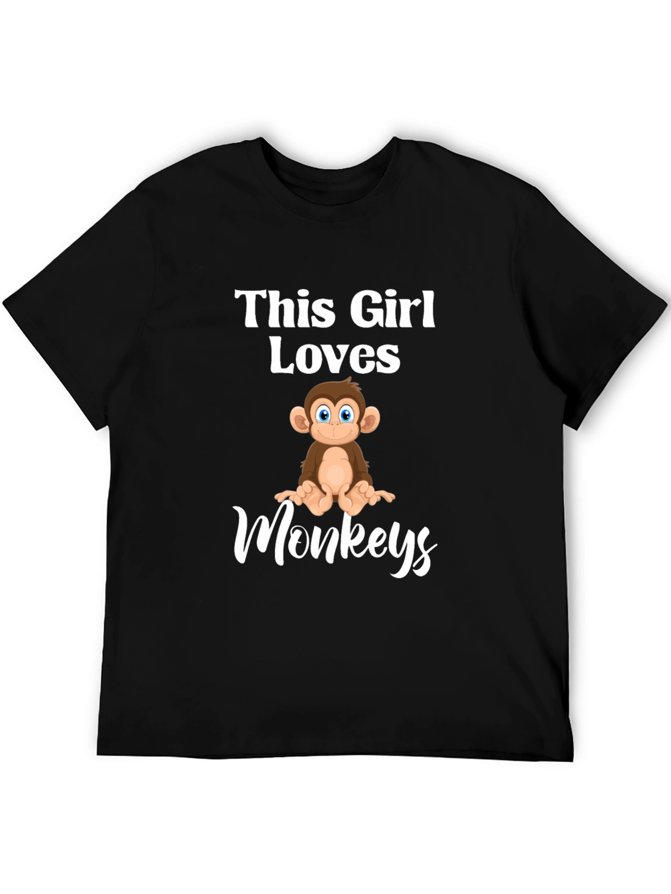 This Girl Loves Monkeys T-Shirt Funny Monkey Lover Tee