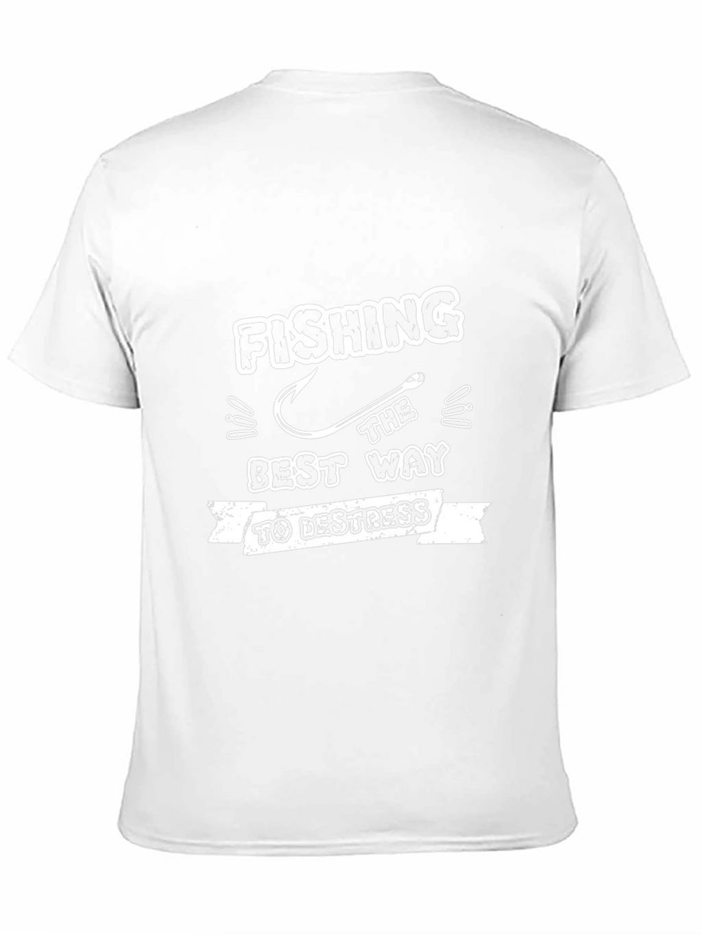 Fishing Destress Black T-Shirt