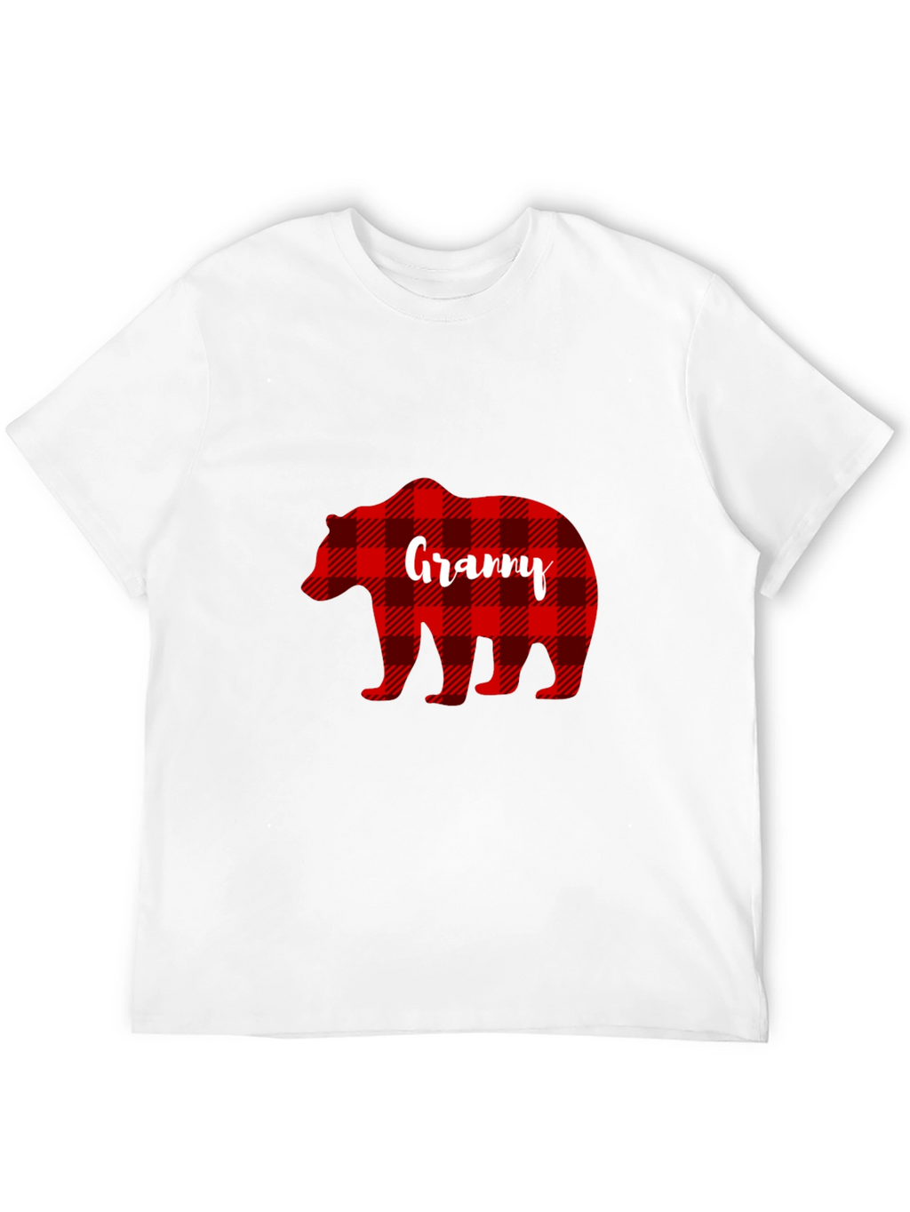 Granny Bear Buffalo Plaid T-Shirt