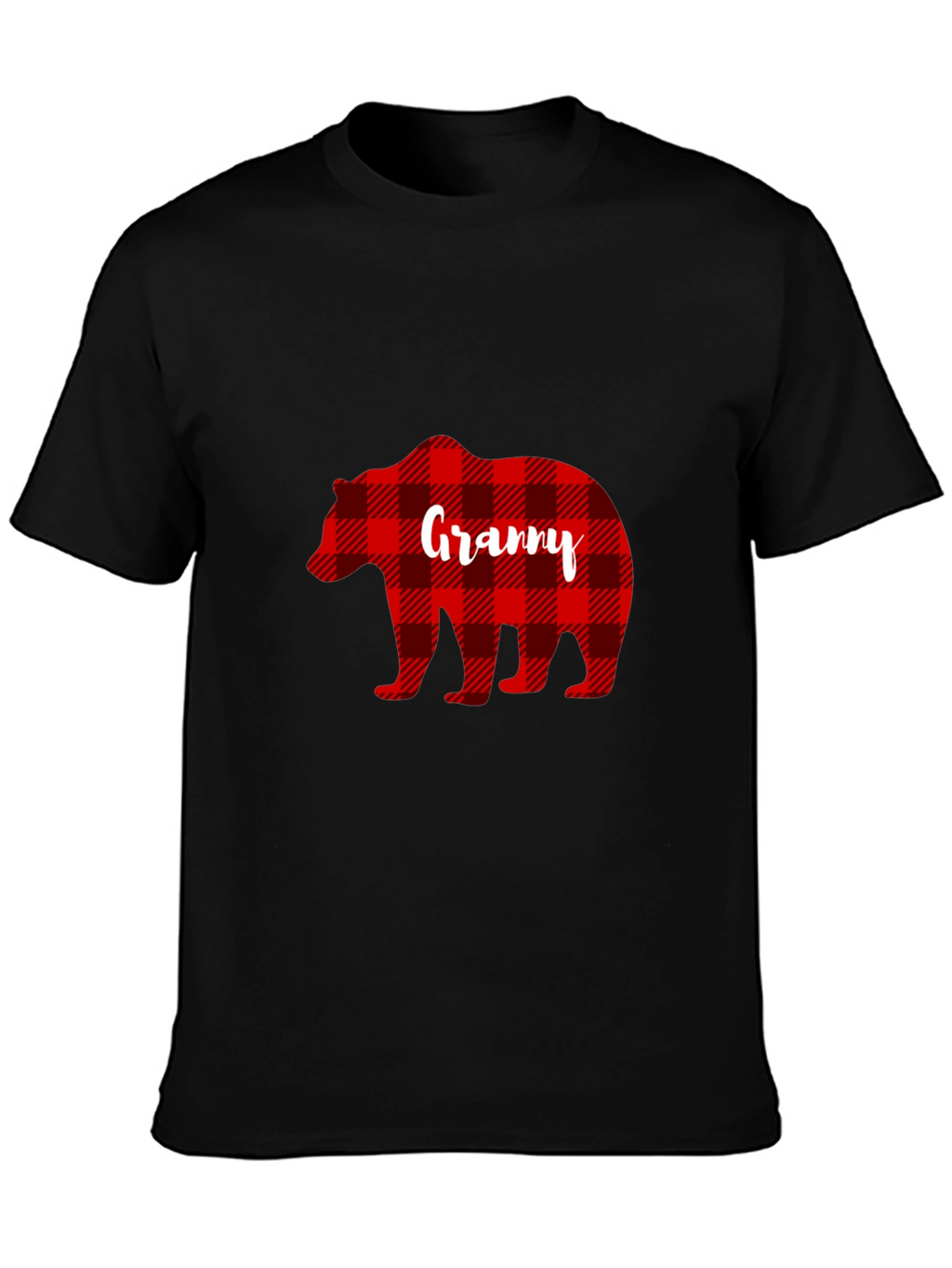 Granny Bear Buffalo Plaid T-Shirt