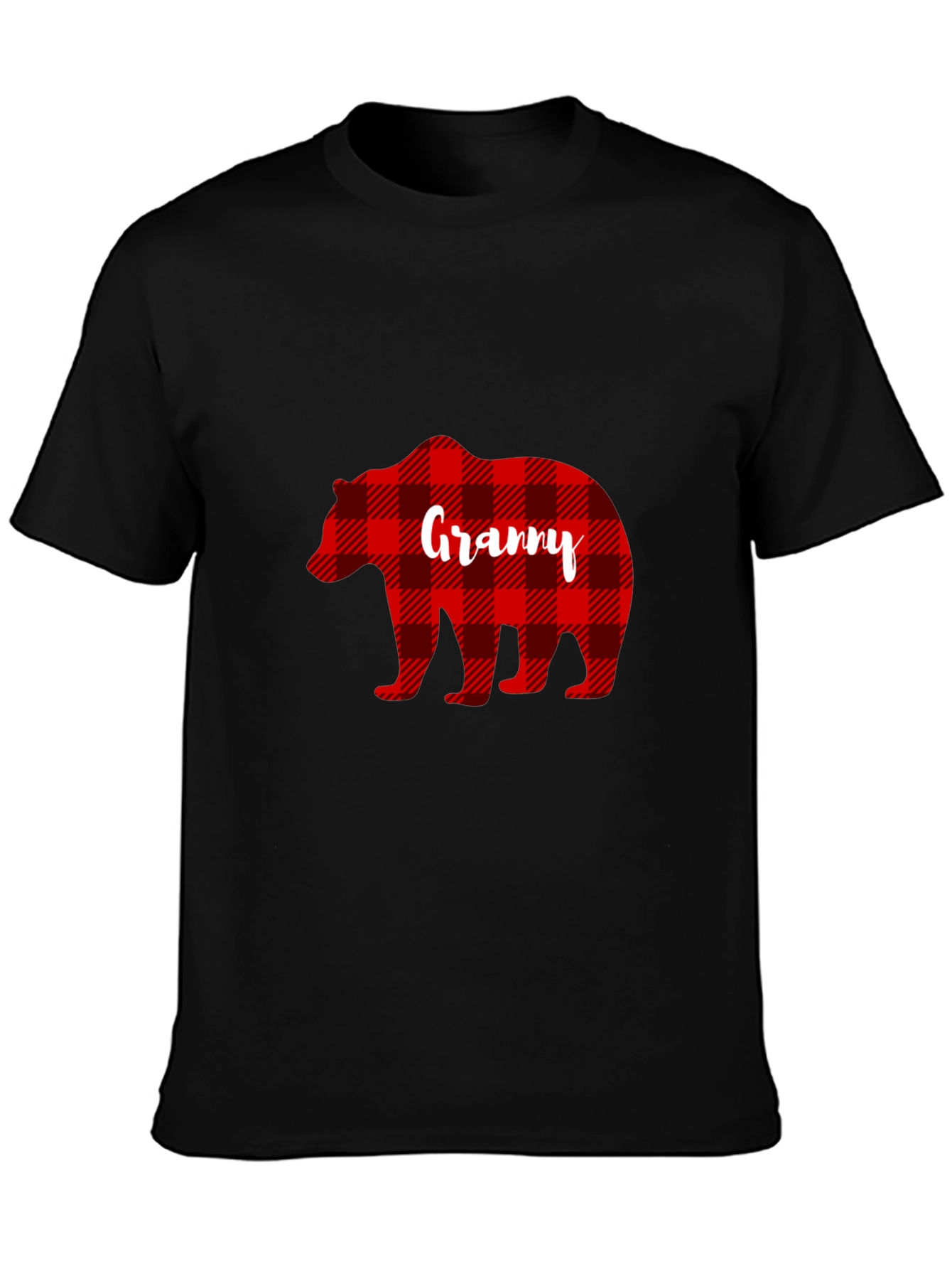 Granny Bear Buffalo Plaid T-Shirt