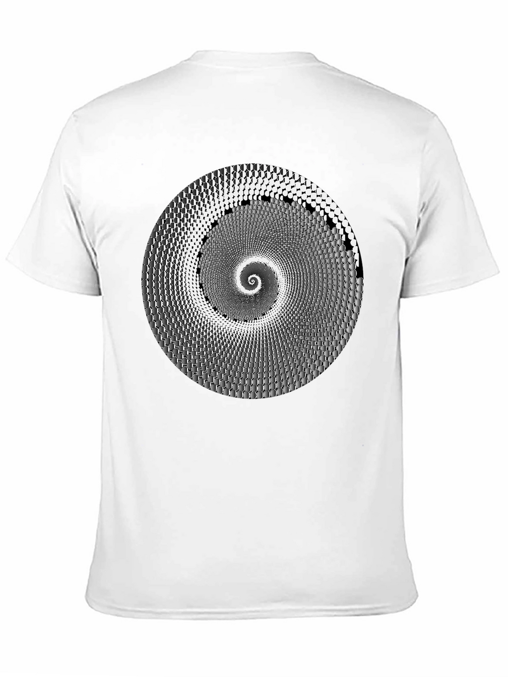 Hypnotic Spiral Graphic Tee - Black Cotton T-Shirt