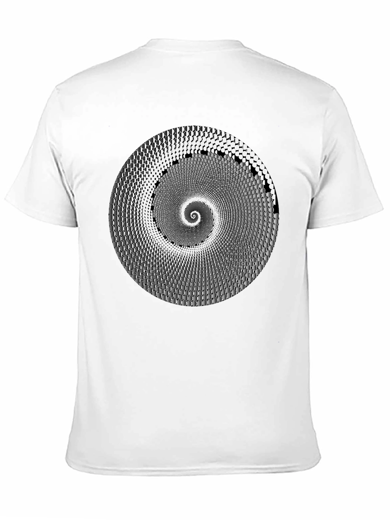 Hypnotic Spiral Graphic Tee - Black Cotton T-Shirt