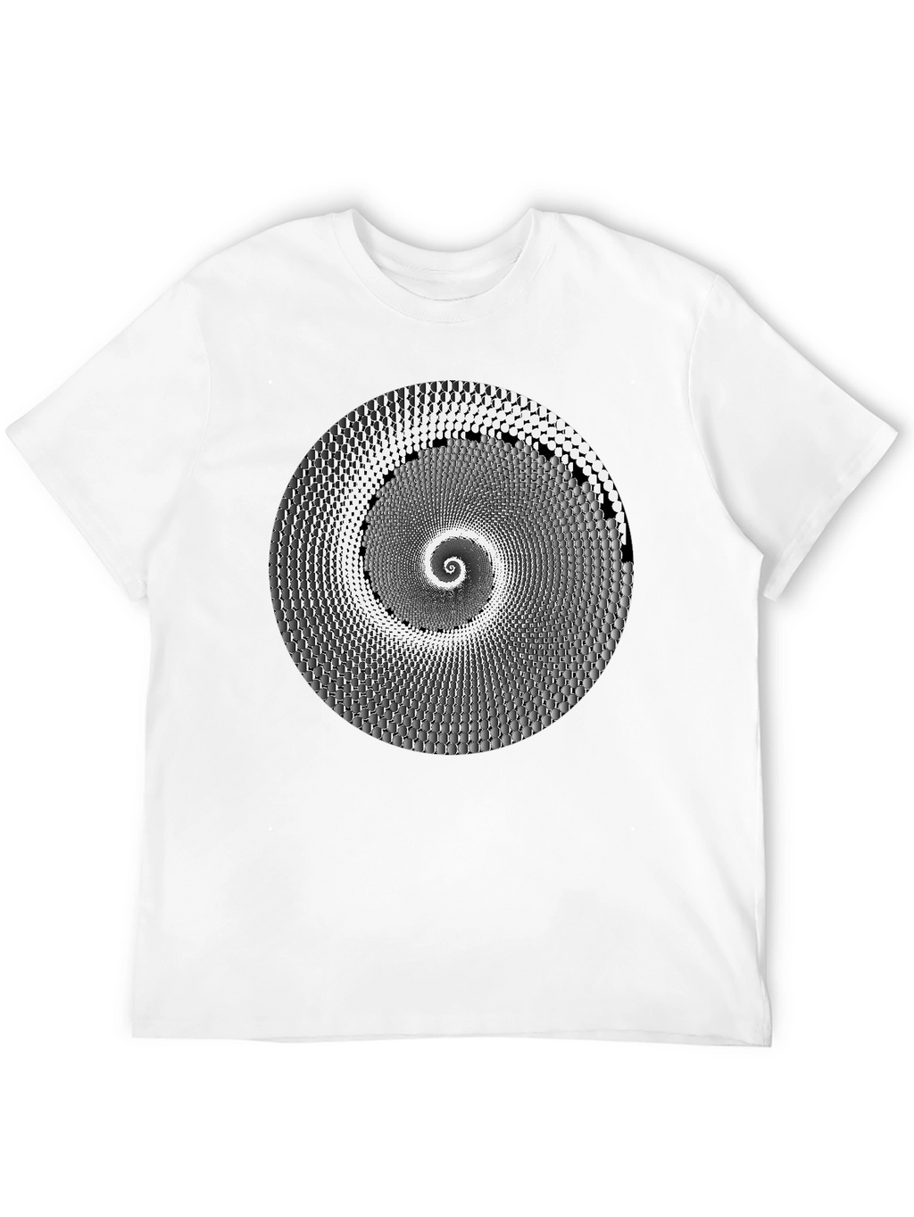 Hypnotic Spiral Graphic Tee - Black Cotton T-Shirt