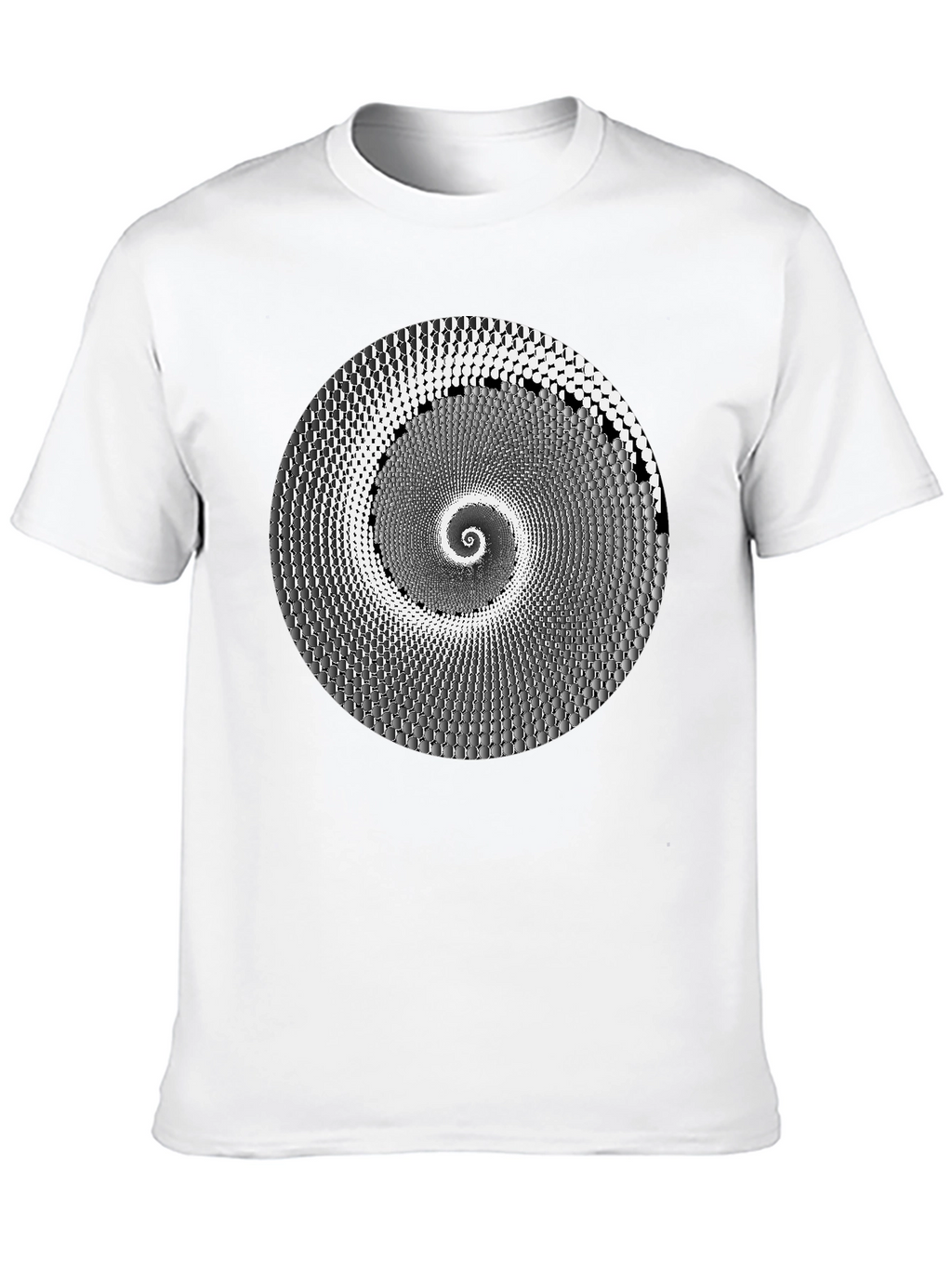 Hypnotic Spiral Graphic Tee - Black Cotton T-Shirt