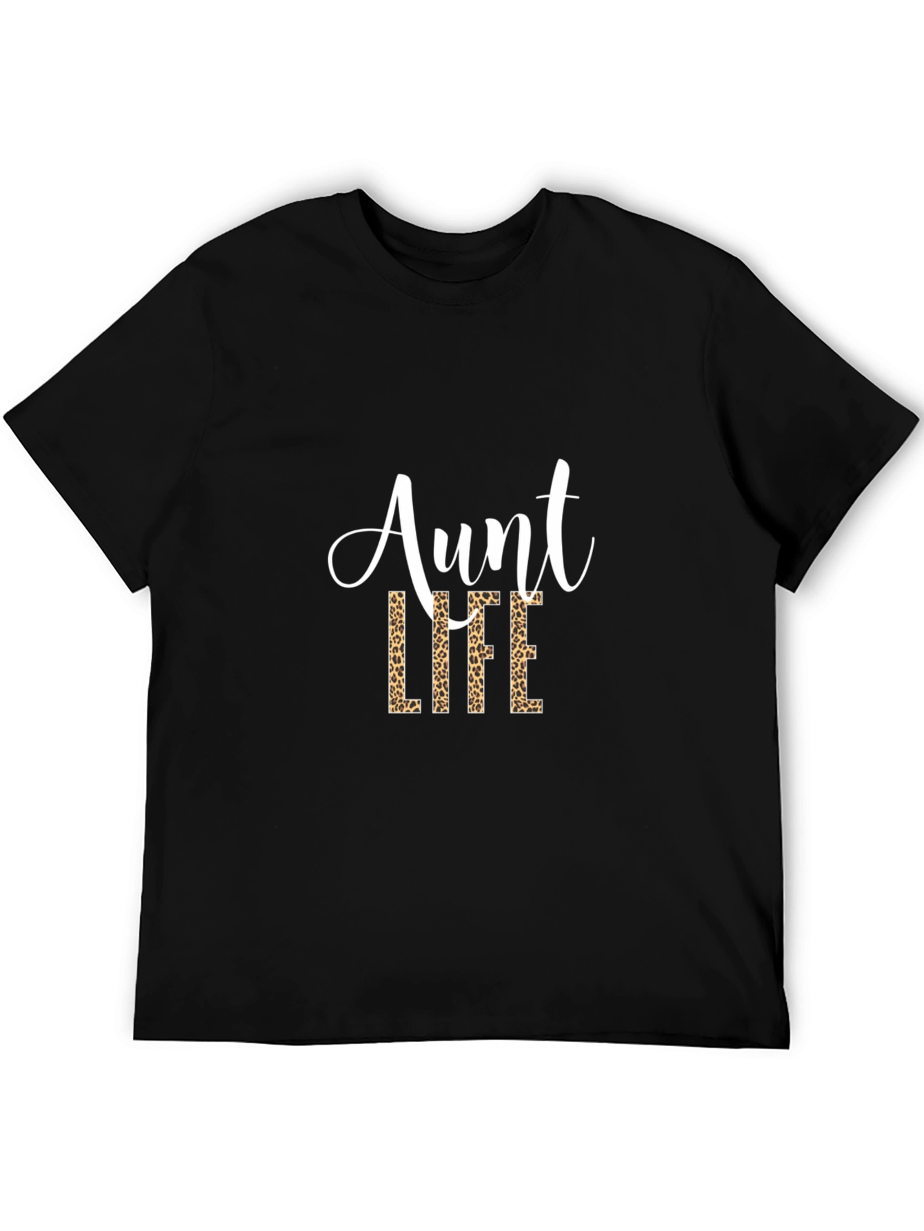 Aunt Life Leopard Print Graphic Tee