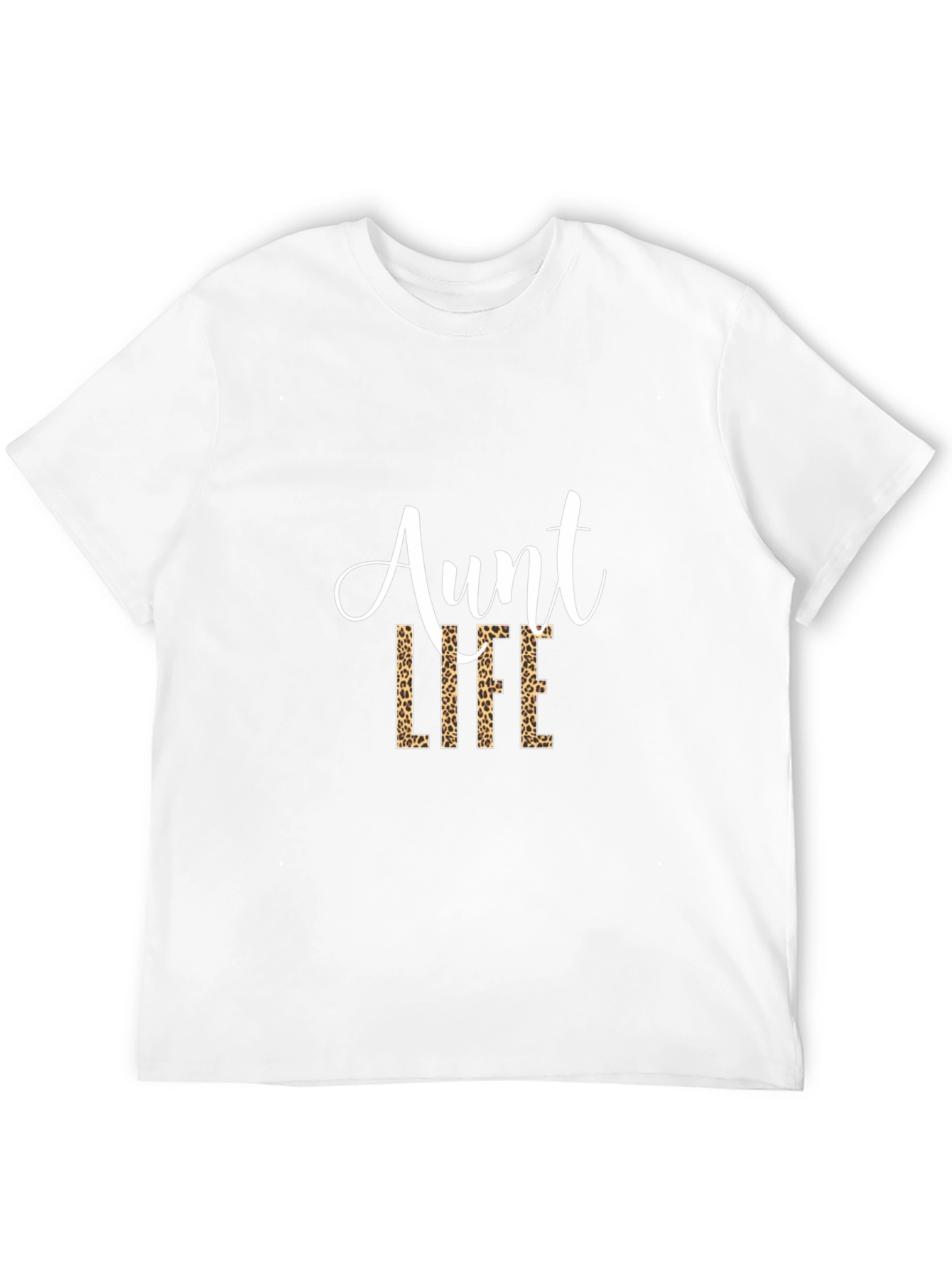 Aunt Life Leopard Print Graphic Tee