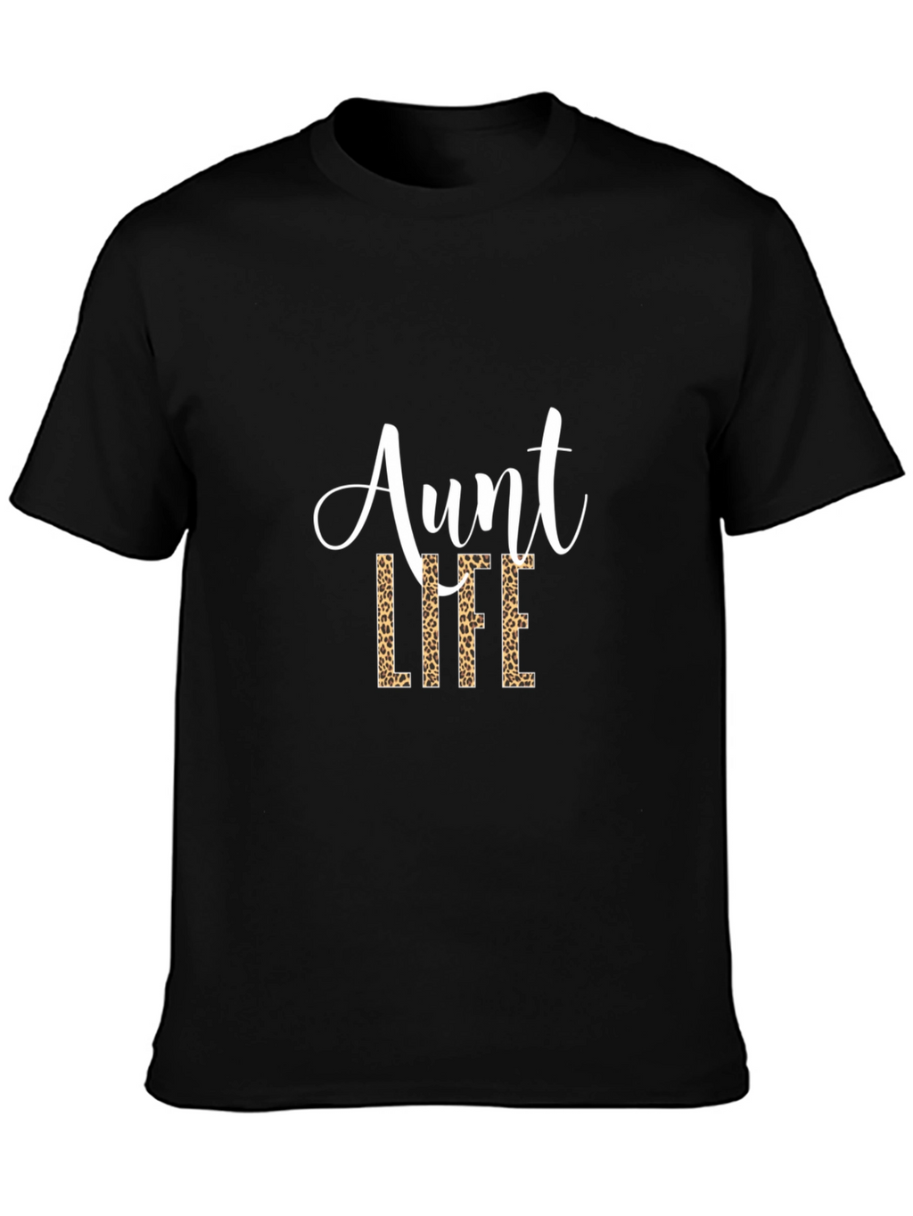 Aunt Life Leopard Print Graphic Tee