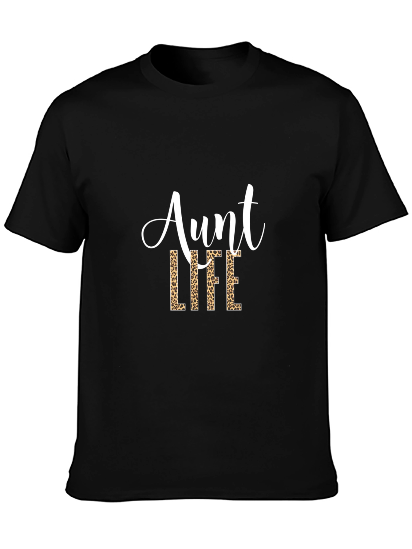 Aunt Life Leopard Print Graphic Tee