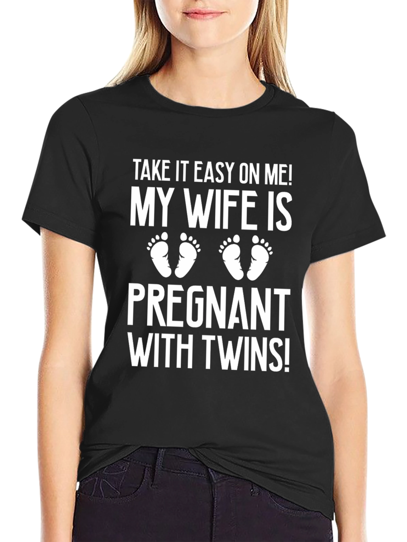 Funny Expecting Dad T-Shirt - My Wife is Pregnant with Twins