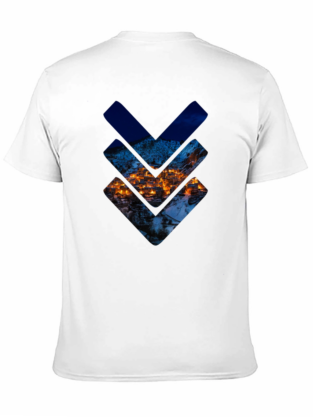 Urban Townscape Graphic Tee - Stylish Black T-Shirt